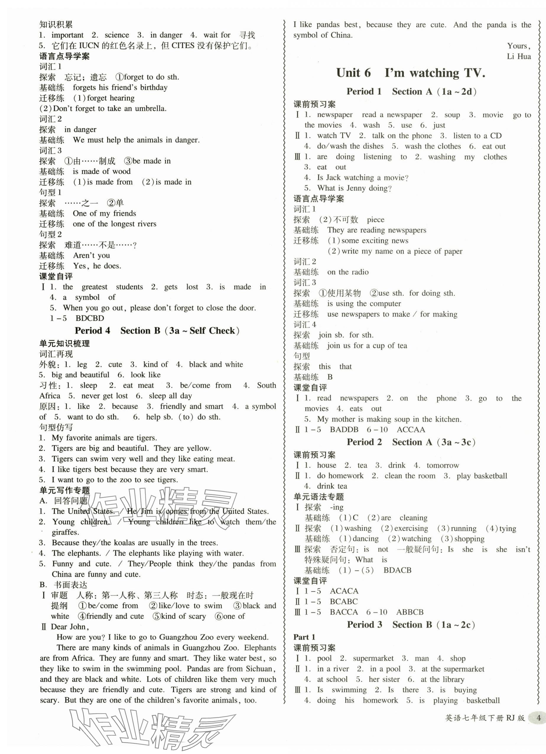 2024年分層導(dǎo)學(xué)案七年級(jí)英語(yǔ)下冊(cè)人教版 第7頁(yè)