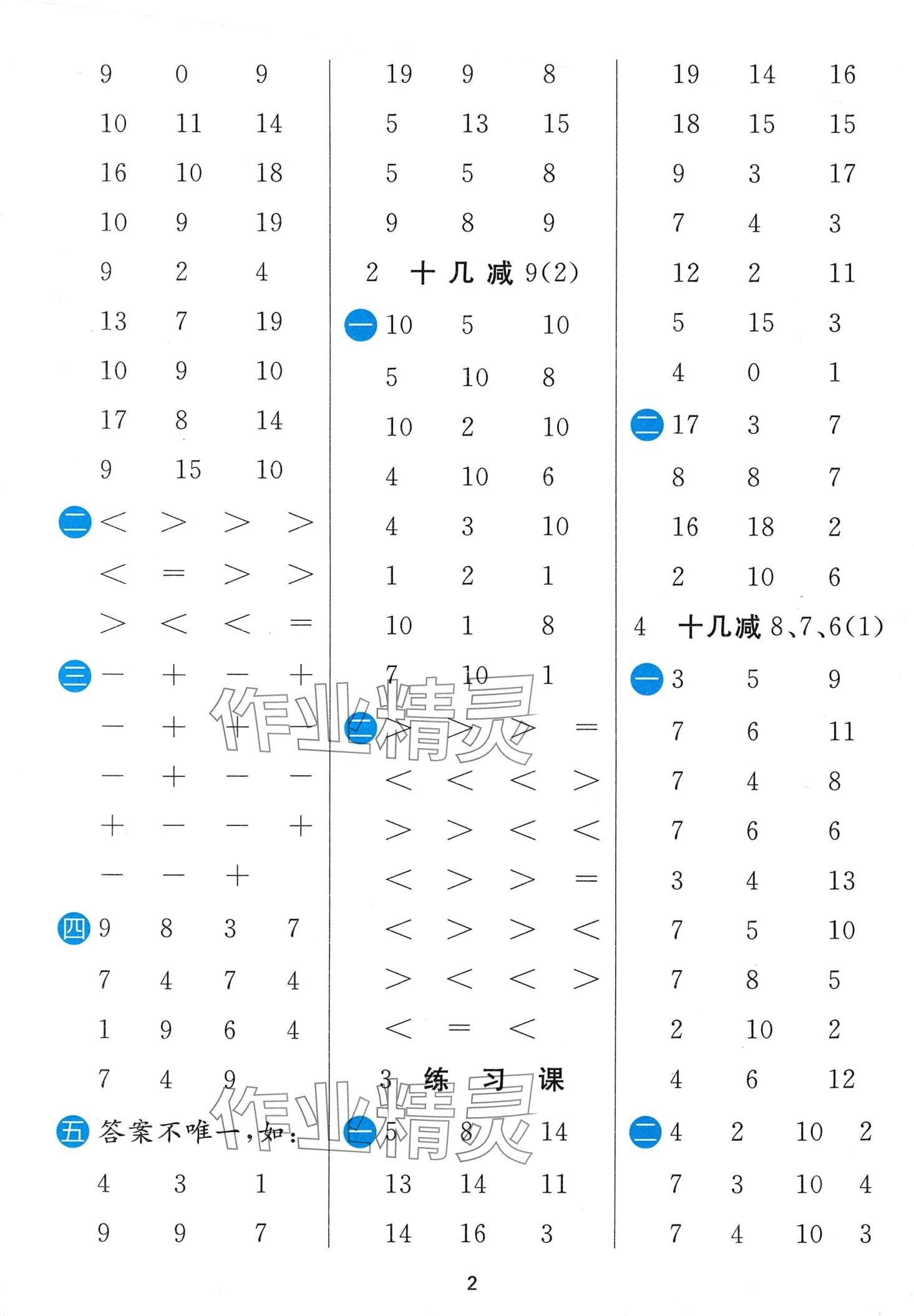 2024年計算高手一年級數(shù)學(xué)下冊人教版 第2頁