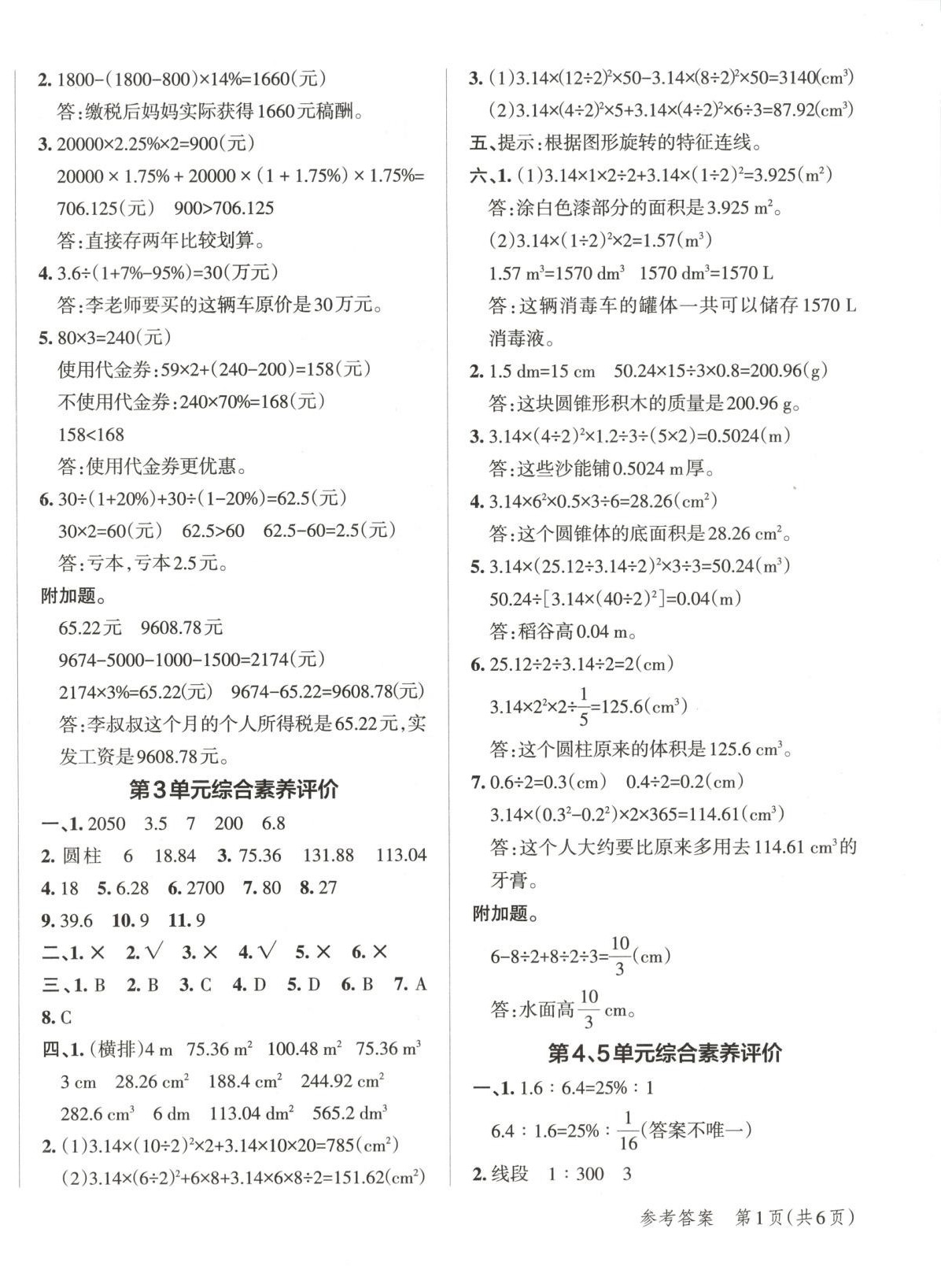 2025年綠卡小學提優特訓卷六年級數學下冊人教版 第2頁