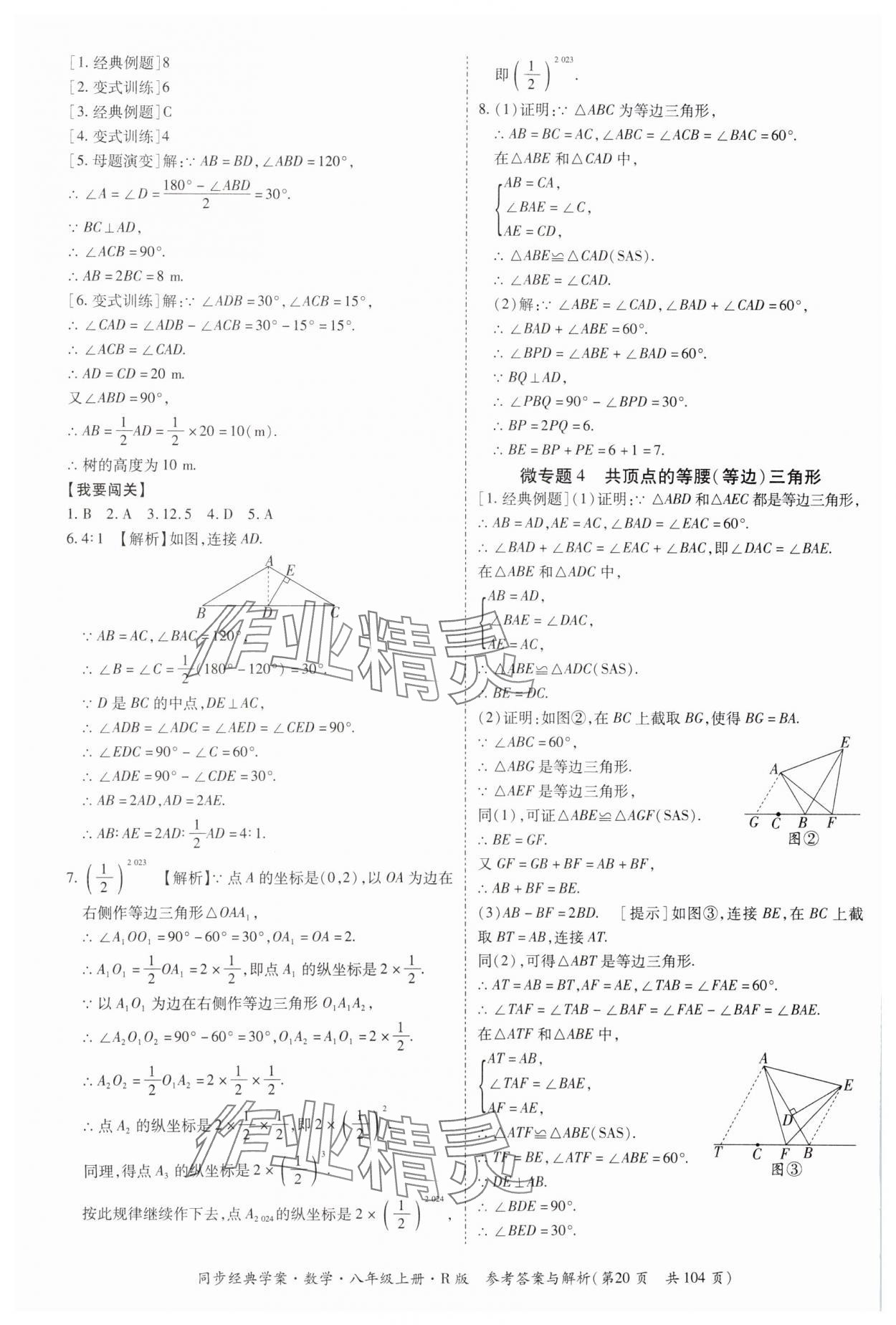 2024年同步經(jīng)典學案八年級數(shù)學上冊人教版廣西專版 第20頁