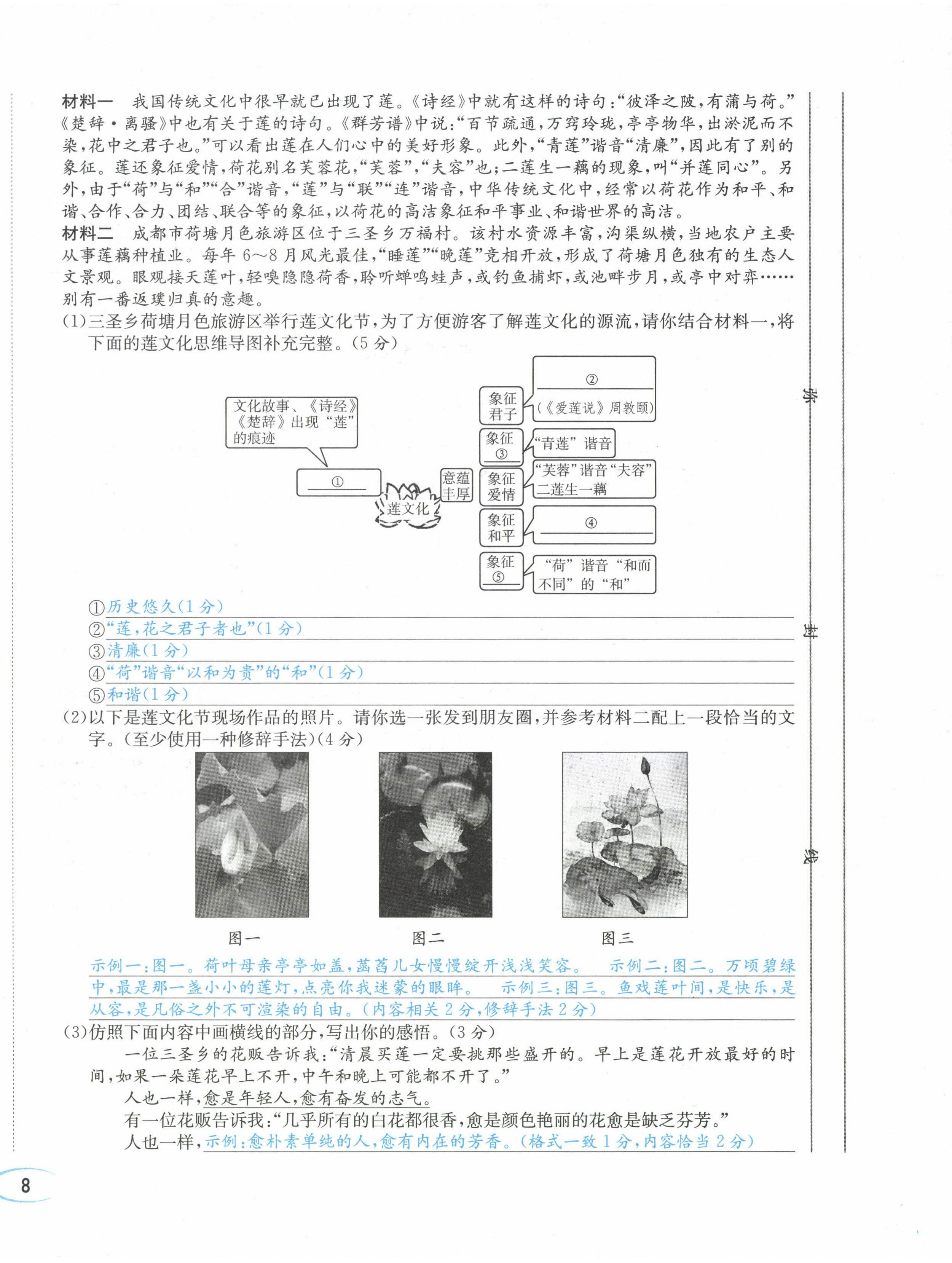 2024年蓉城学霸七年级语文下册人教版 第16页