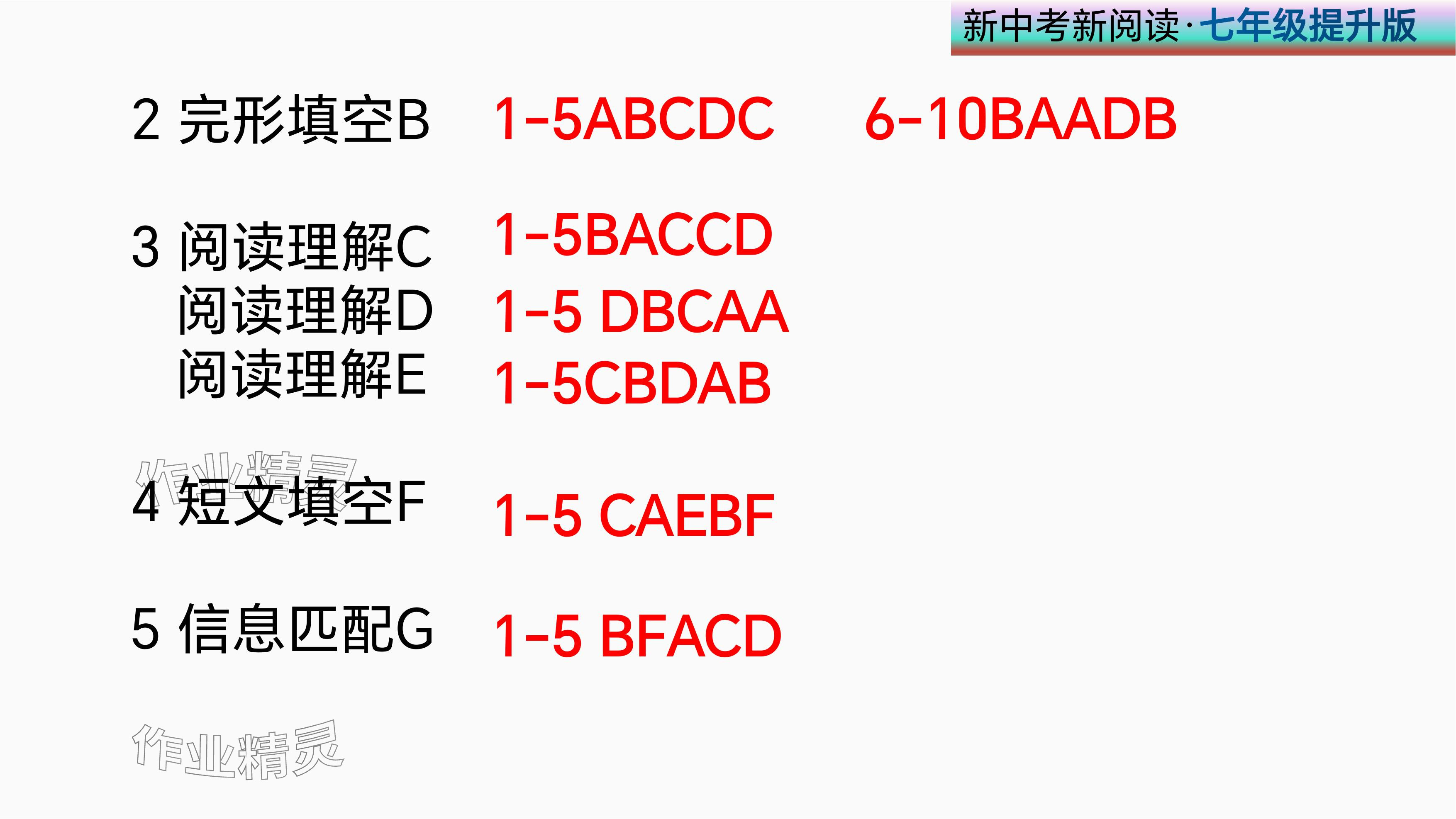 2024年新中考新阅读七年级英语下册人教版深圳专版&nbsp;参考答案第105页