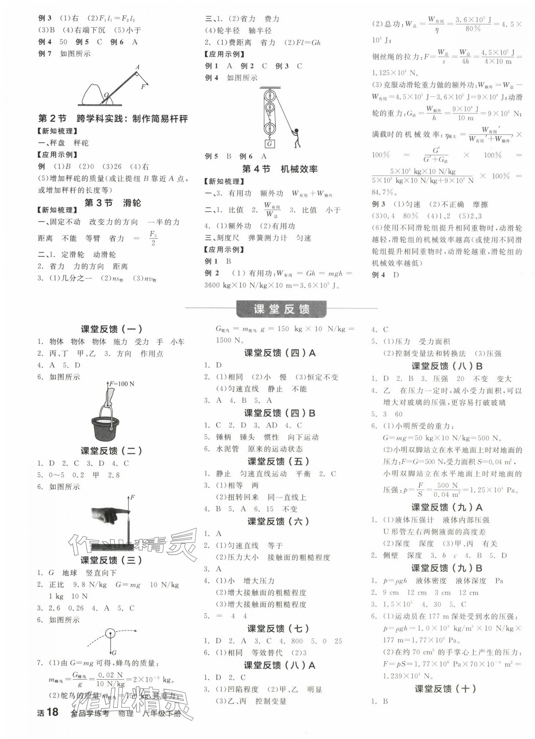 2025年全品學(xué)練考八年級(jí)物理下冊(cè)人教版遼寧專版 第3頁(yè)