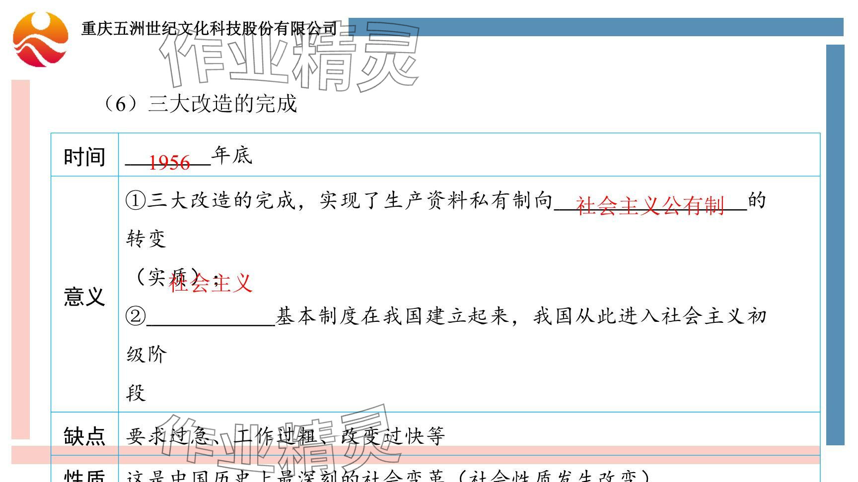 2024年重慶市中考試題分析與復習指導歷史 參考答案第34頁