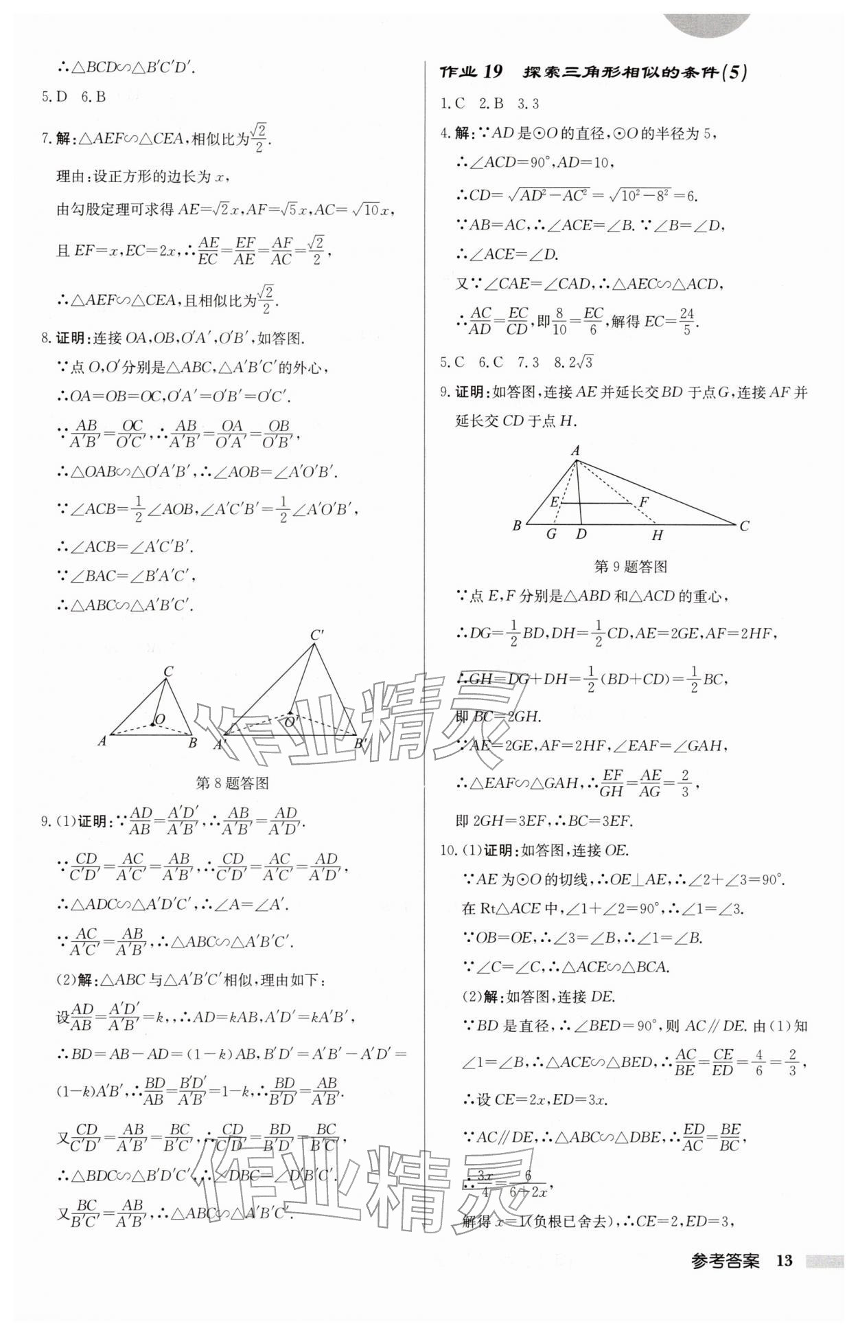 2026年启东中学作业本九年级数学下册苏科版盐城专版&nbsp;第13页