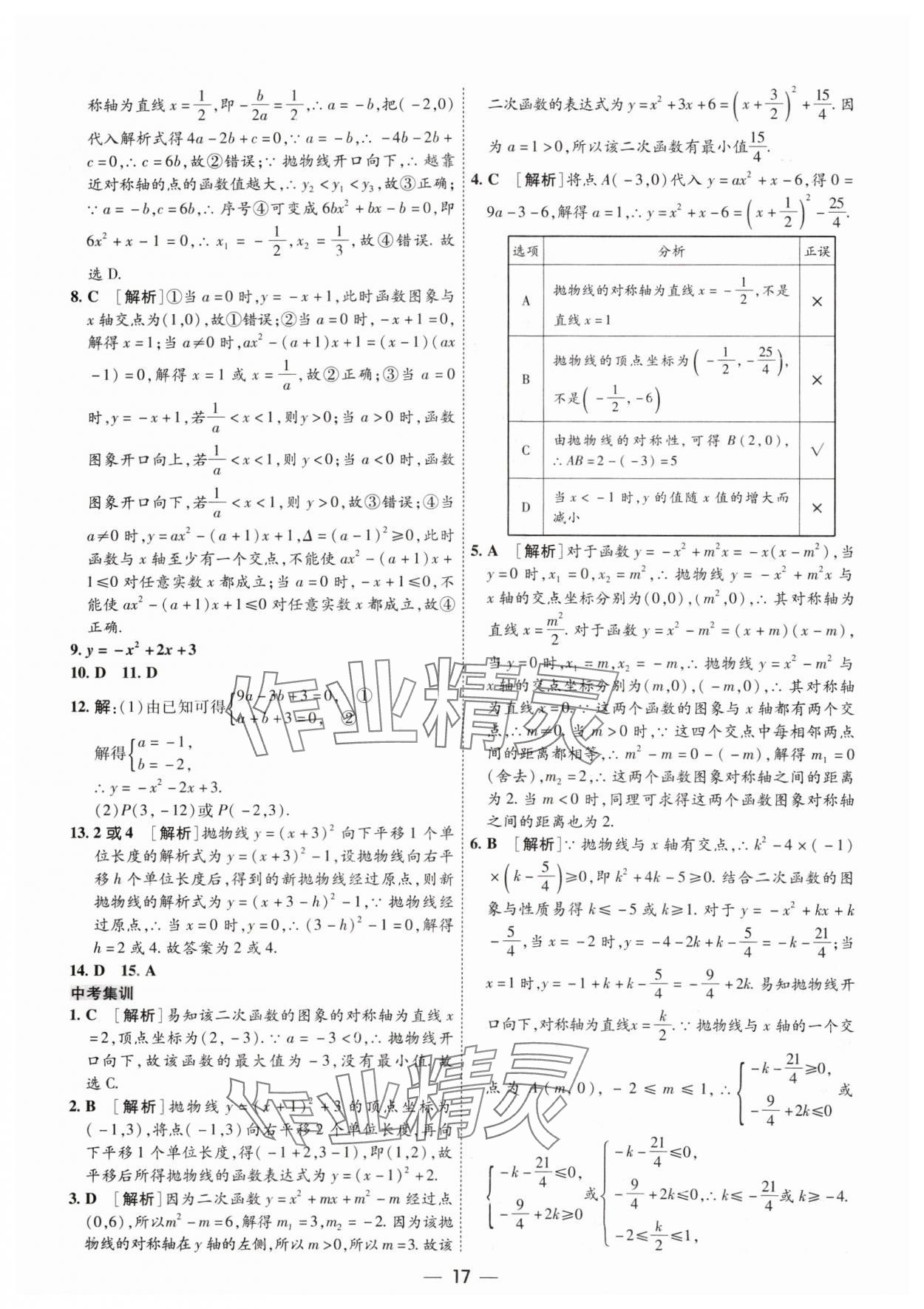 2024年中考123基礎(chǔ)章節(jié)總復(fù)習(xí)測試卷數(shù)學(xué) 參考答案第17頁