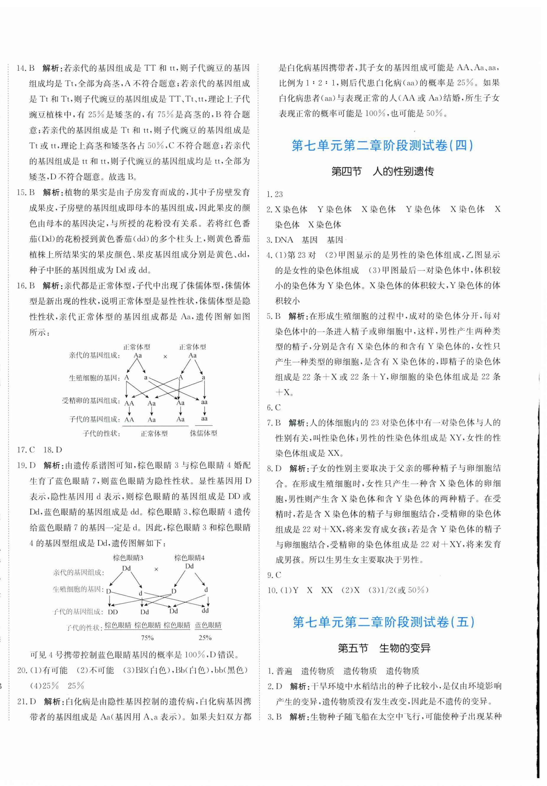 2024年提分教練八年級生物下冊人教版 第4頁