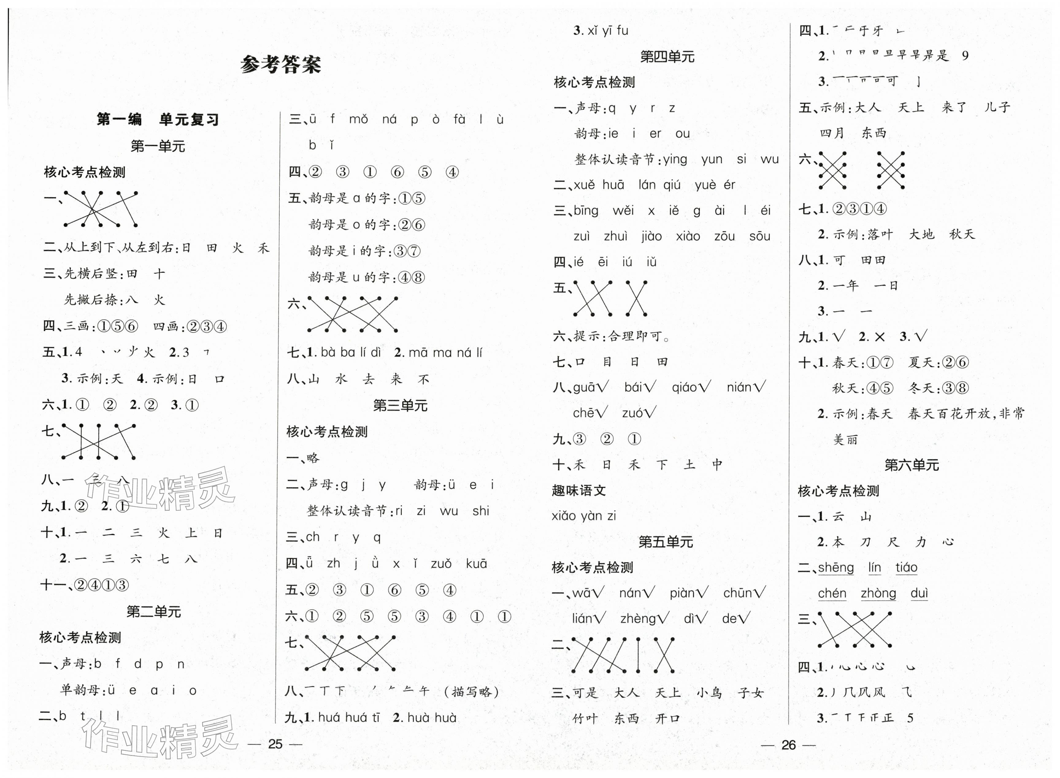 2026年鴻鵠志文化期末沖刺王寒假作業一年級語文人教版湖南專版&nbsp;第1頁