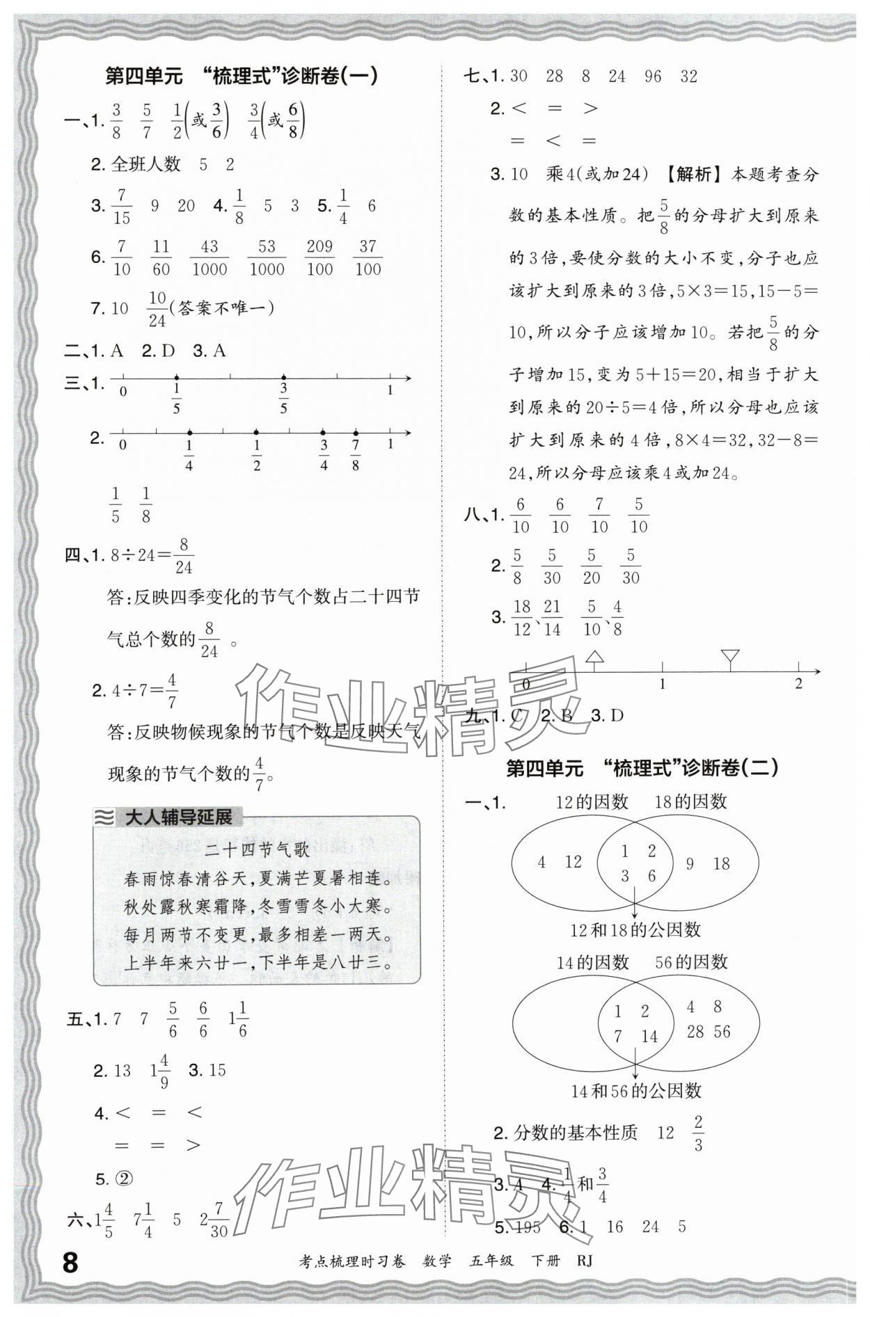 2024年王朝霞考點(diǎn)梳理時(shí)習(xí)卷五年級(jí)數(shù)學(xué)下冊(cè)人教版 第8頁