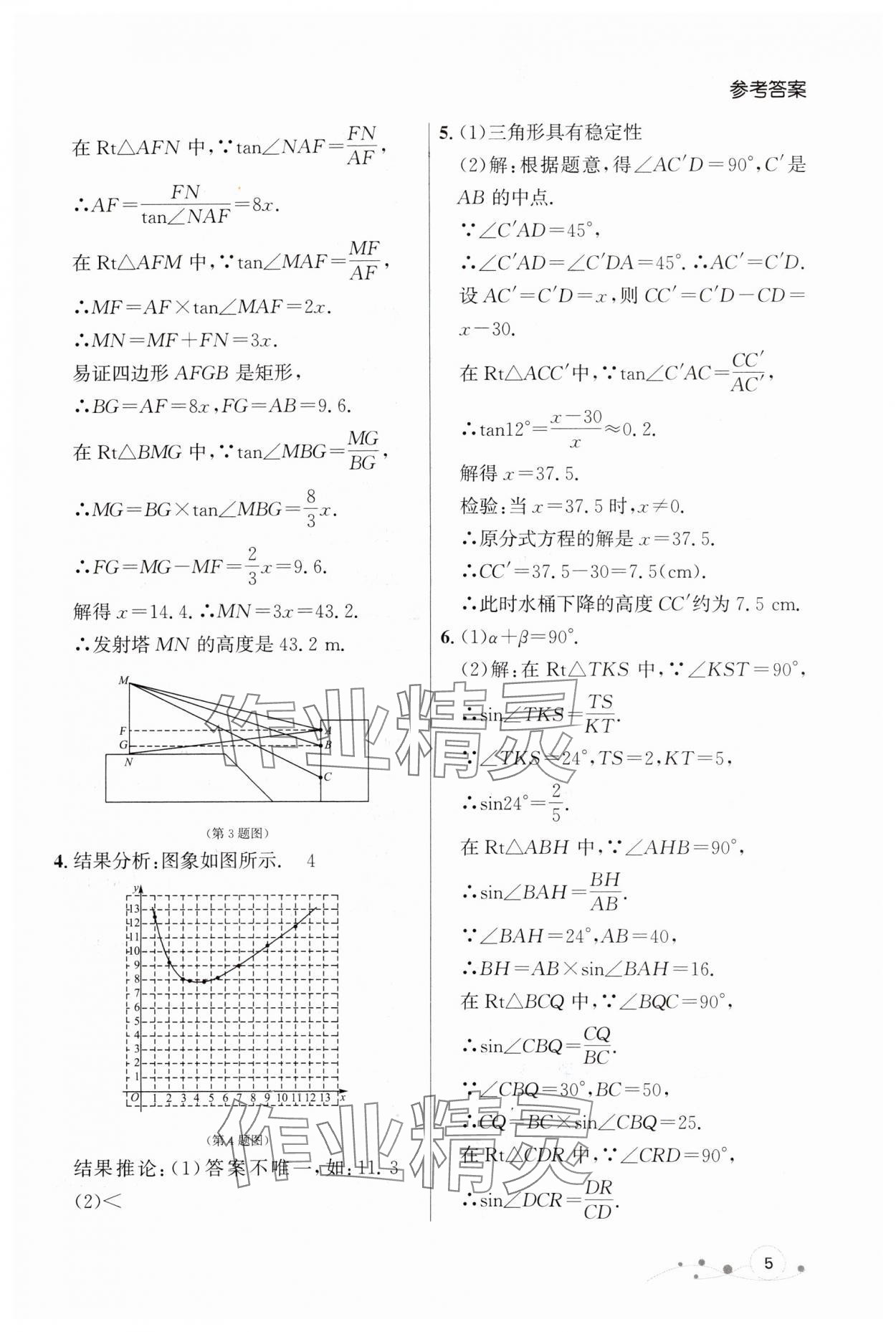 2024年大連中考沖刺專題探究復(fù)習(xí)數(shù)學(xué) 參考答案第5頁