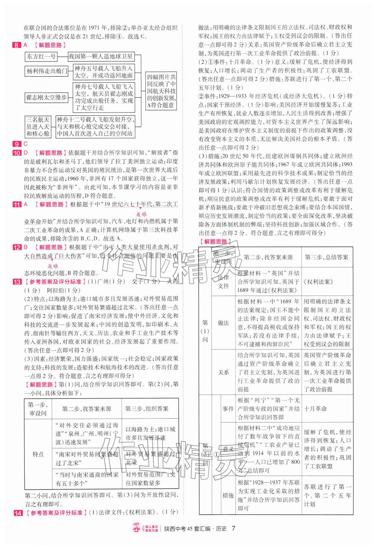 2026年金考卷45套汇编历史人教版陕西专版&nbsp;第7页