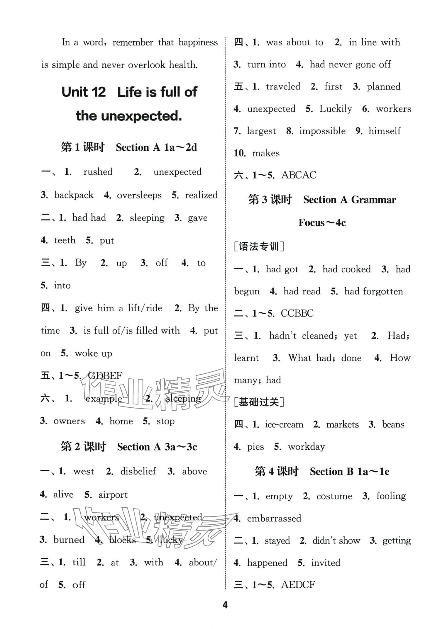 2024年通城學(xué)典課時作業(yè)本九年級英語下冊人教版山西專版 第4頁