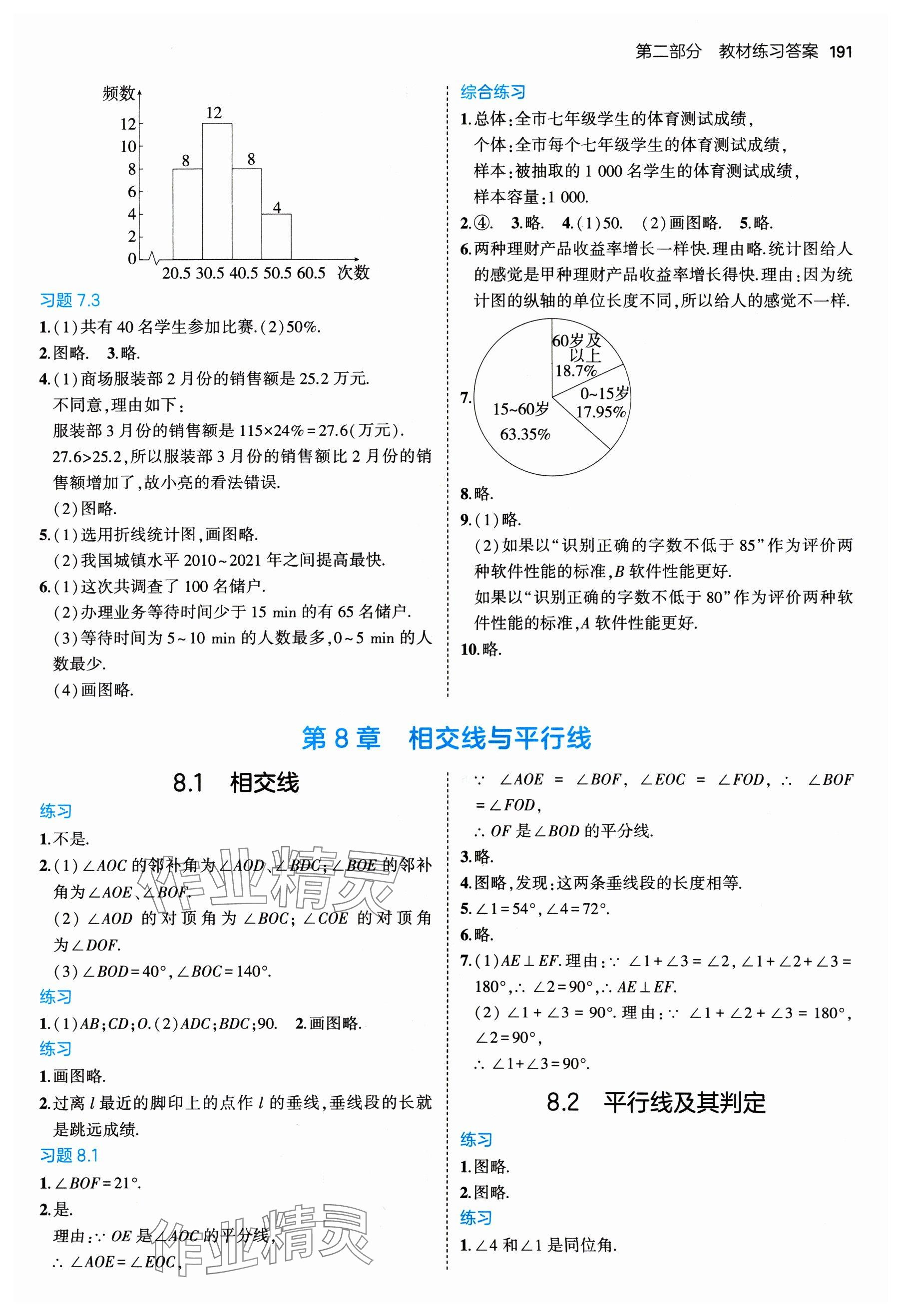 2025年教材課本七年級數(shù)學(xué)下冊青島版 參考答案第2頁