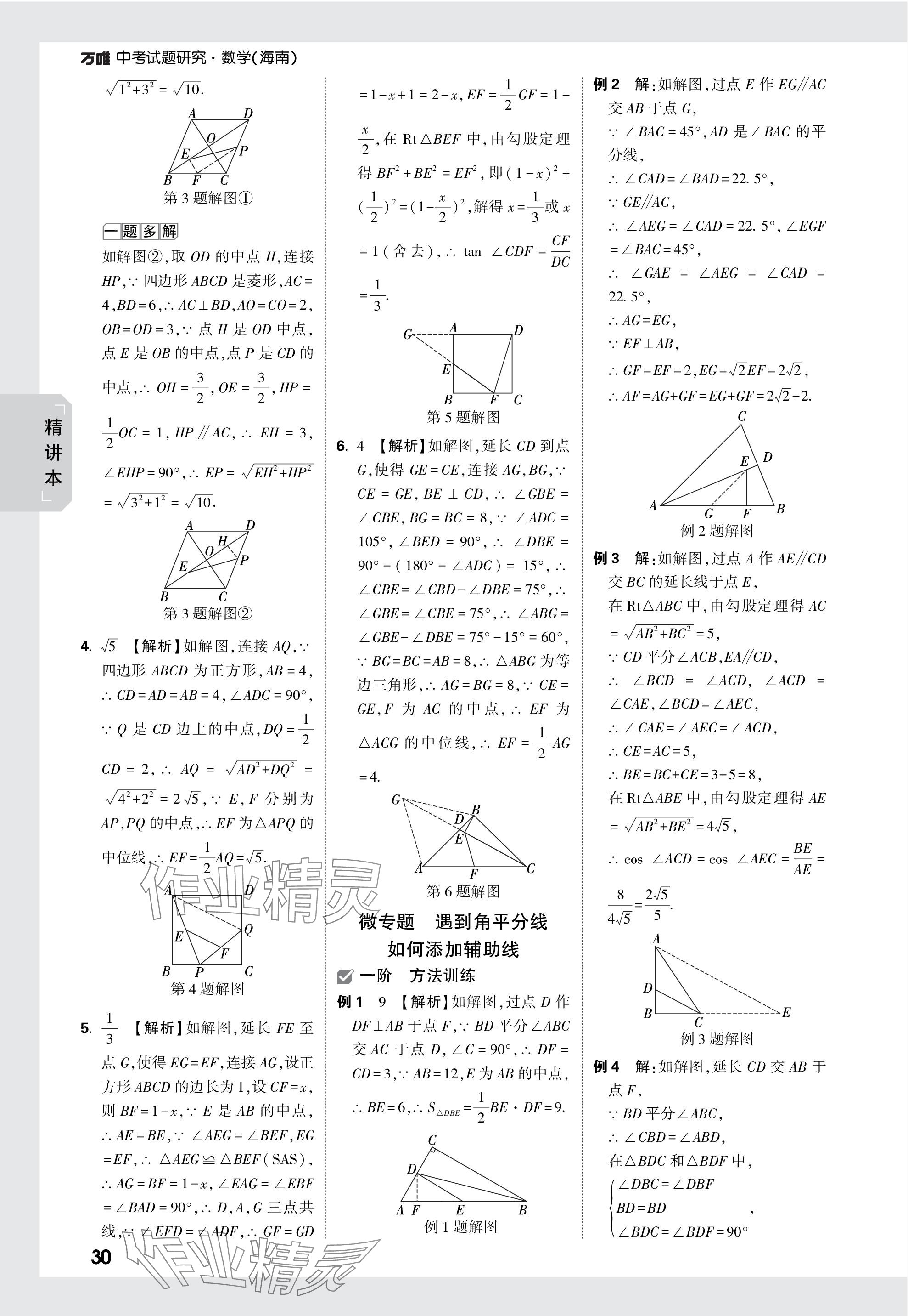 2024年萬唯中考試題研究數(shù)學(xué)海南專版 參考答案第30頁