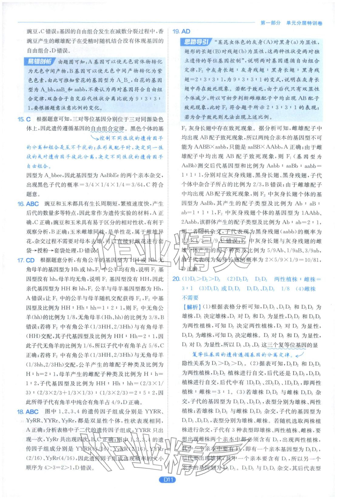 2026年實驗班全優(yōu)檢測卷高中生物必修第二冊蘇教版&nbsp;第11頁