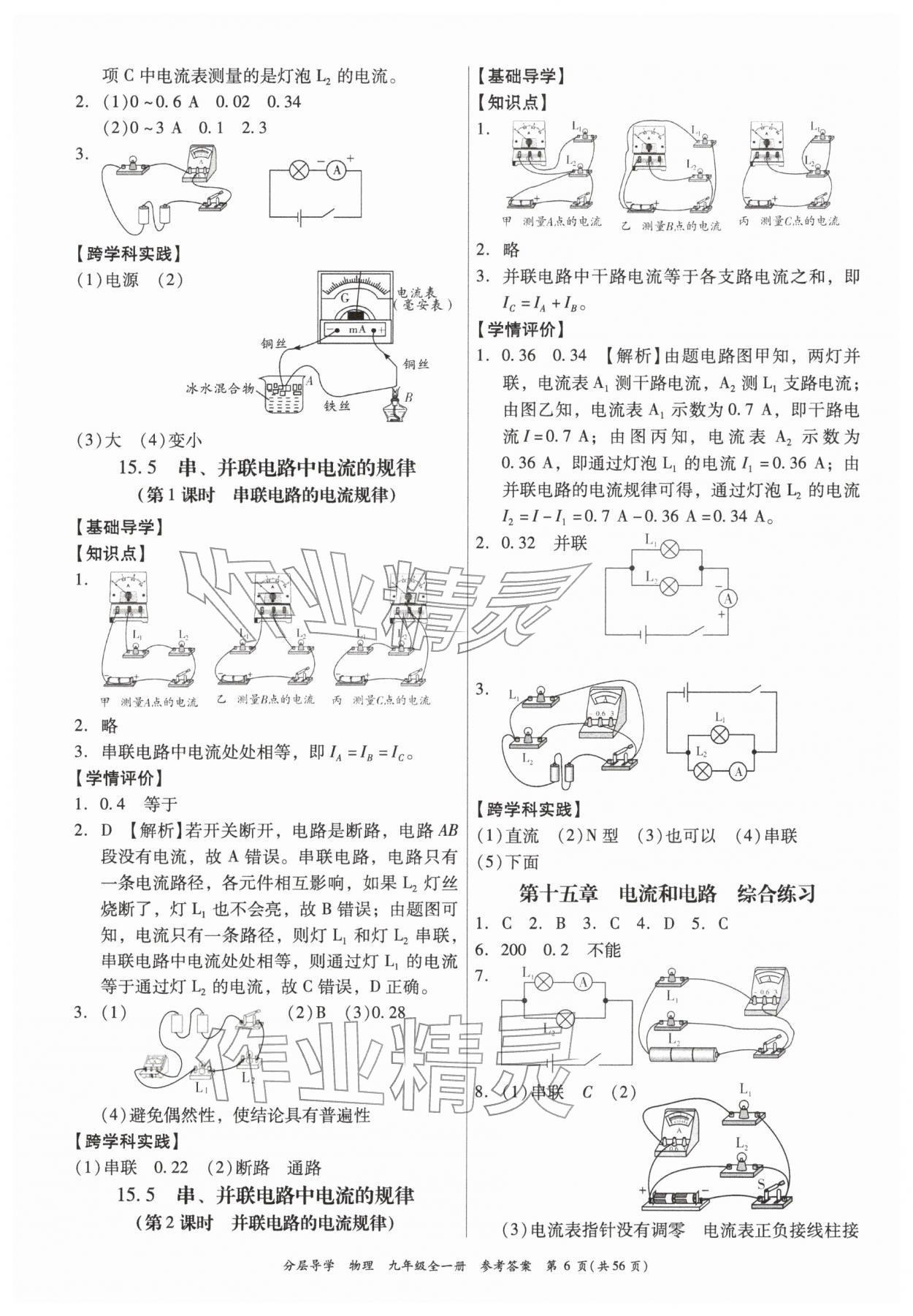 2025年分层导学九年级物理全一册人教版&nbsp;第6页