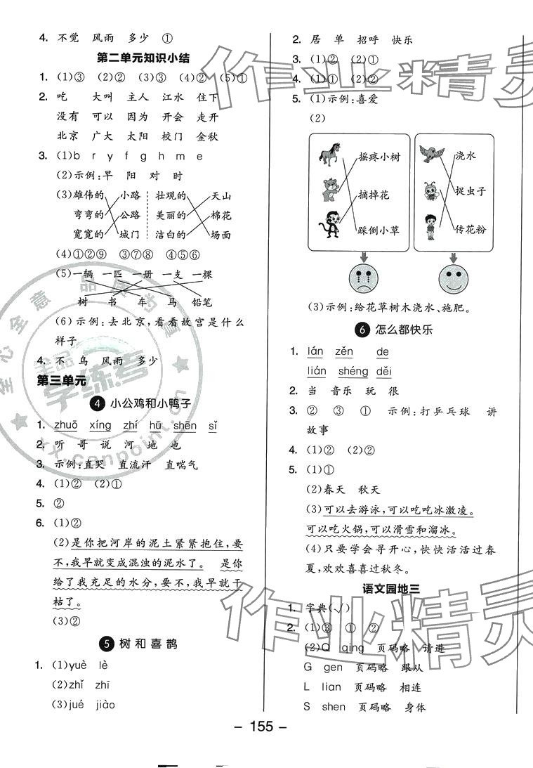 2024年全品學(xué)練考一年級(jí)語文下冊(cè)人教版福建專版 第3頁