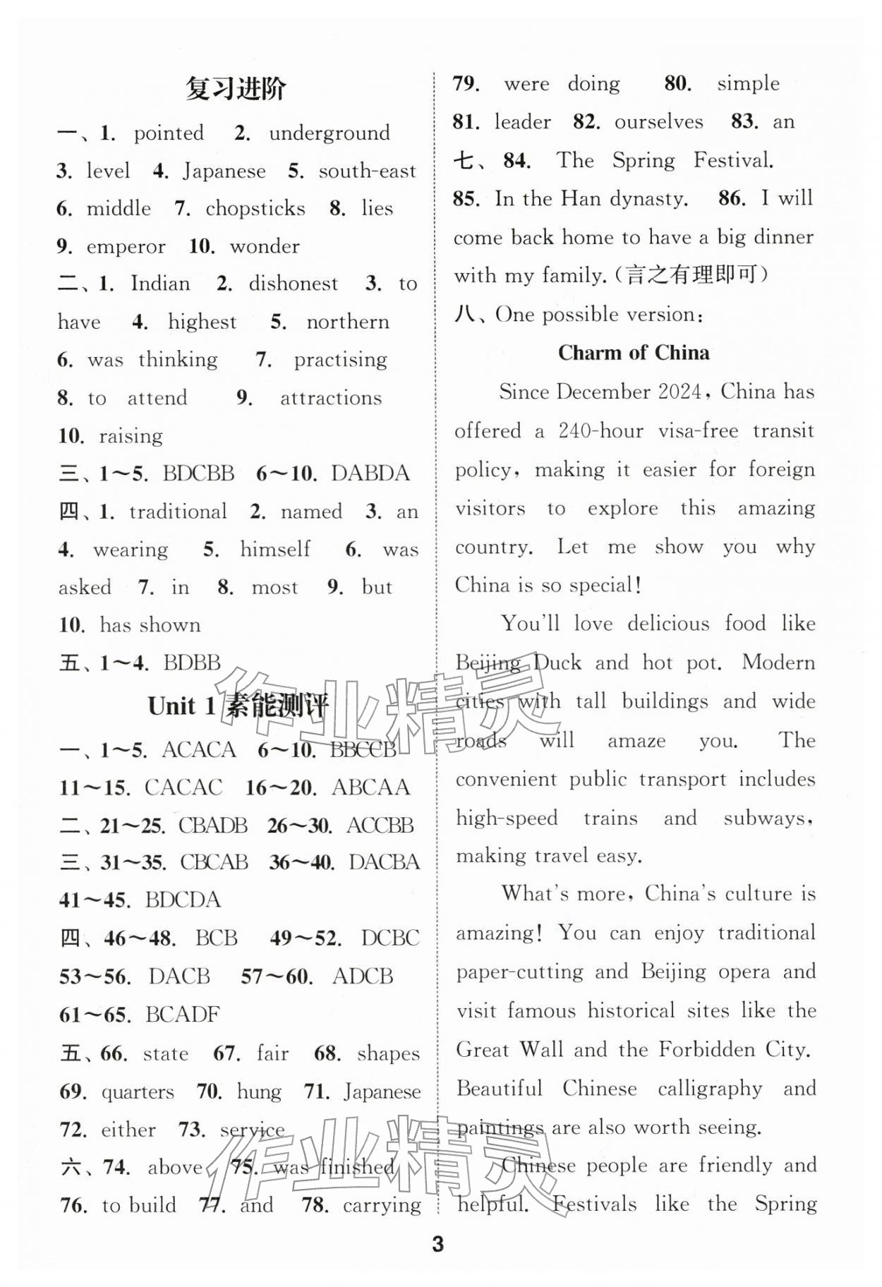 2026年通城学典课时作业本九年级英语下册译林版宿迁专版 第3页