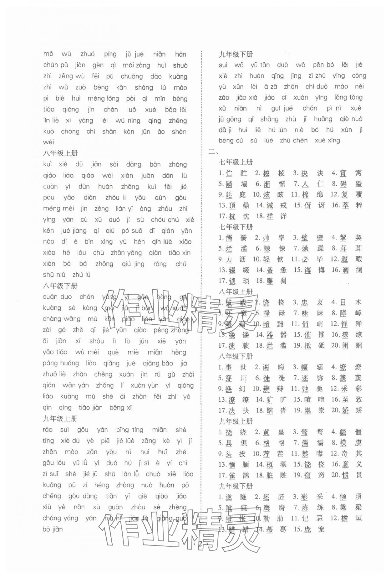 2024年本土攻略精准复习方案语文云南专版 参考答案第2页