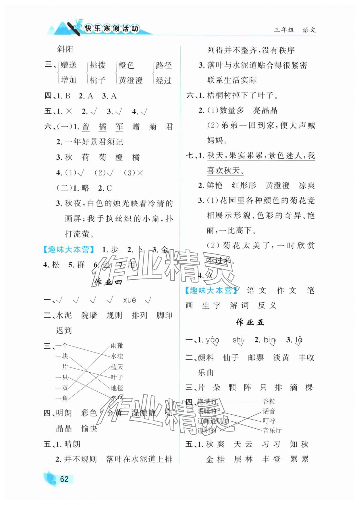 2025年快乐寒假活动三年级语文 第2页