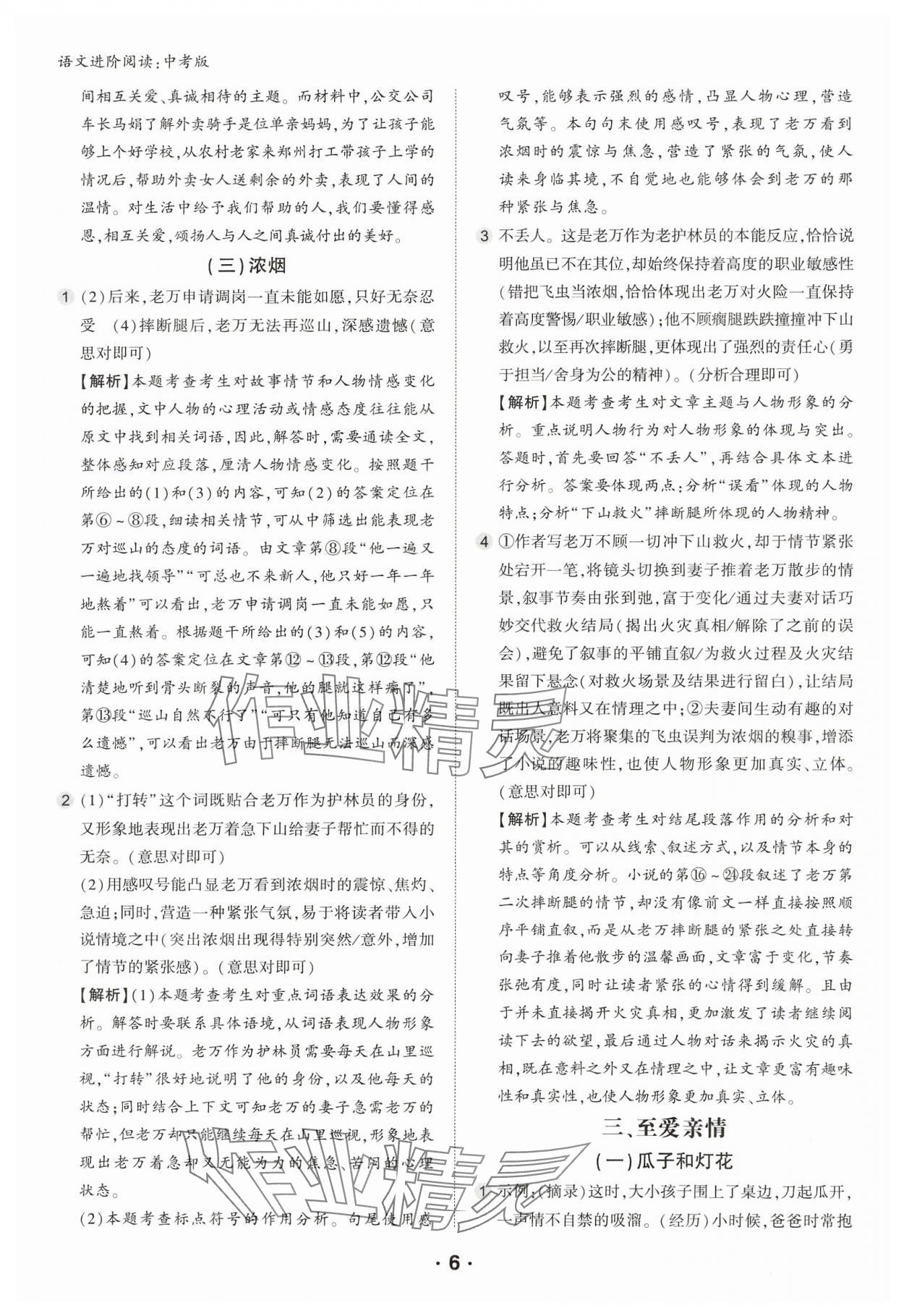 2025年进阶阅读九年级语文人教版&nbsp;第6页