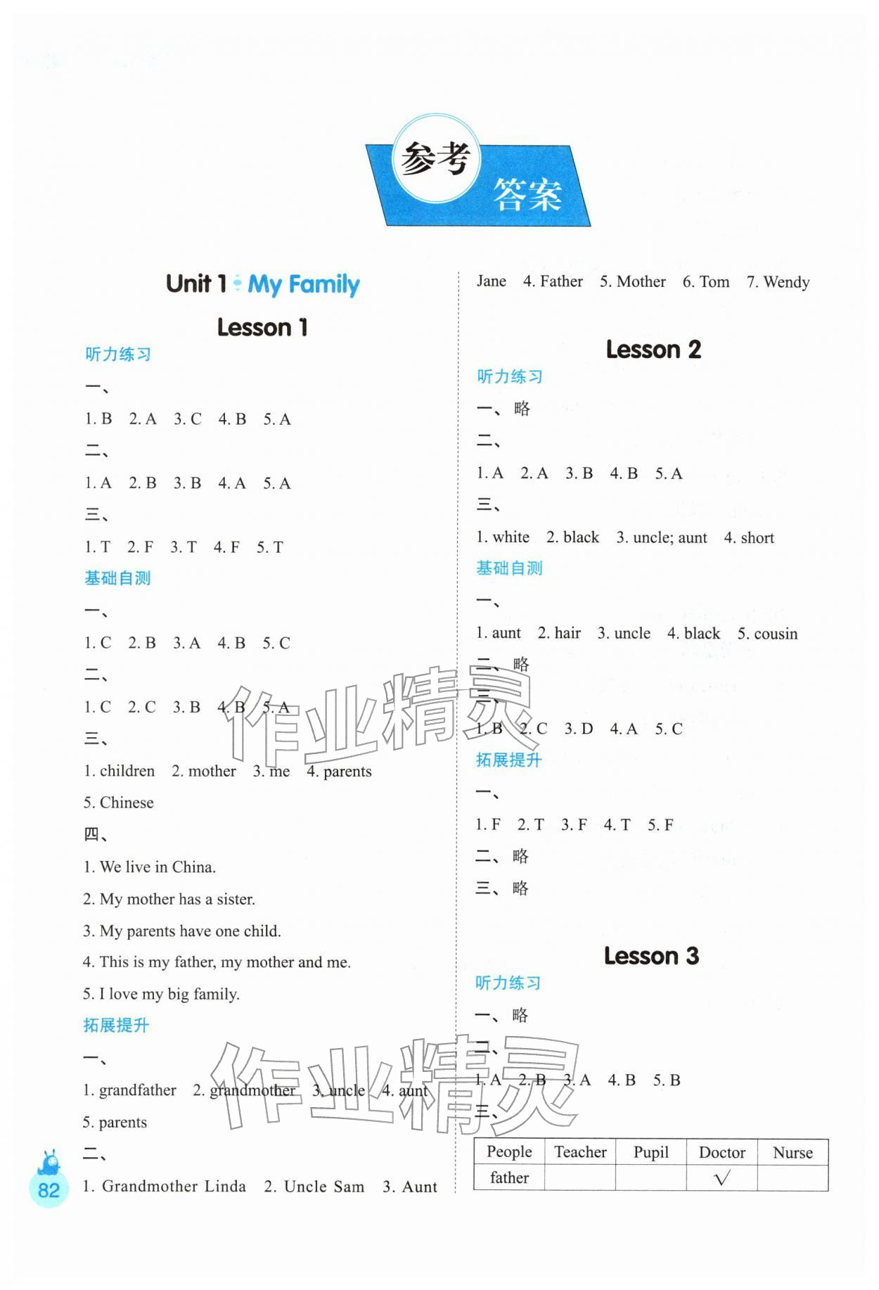 2026年1+1寒假作业五年级英语冀教版&nbsp;参考答案第1页