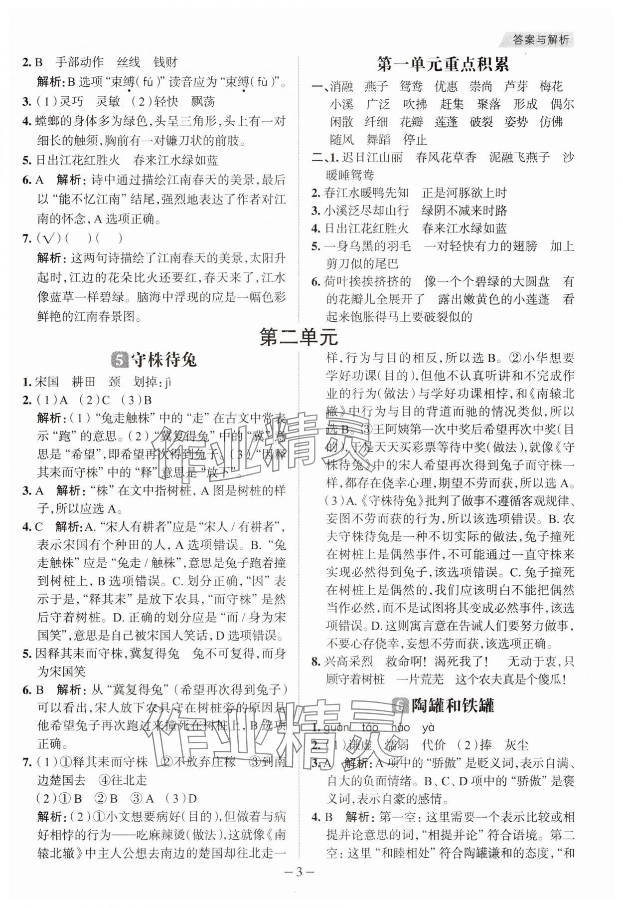 2025年核心素養(yǎng)天天練三年級(jí)語文下冊(cè)人教版福建專版 第3頁