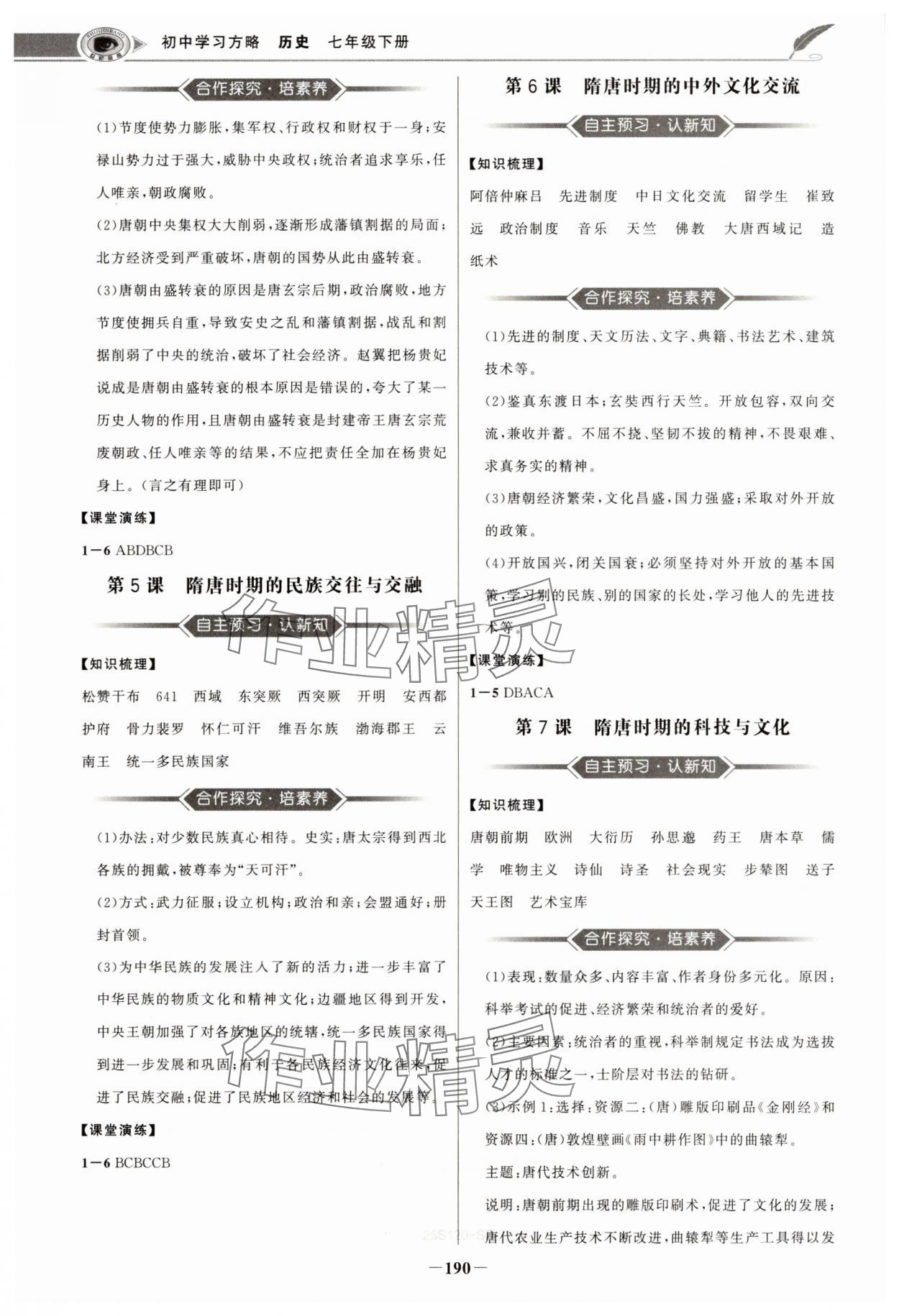 2025年世紀金榜初中學習方略七年級歷史下冊人教版深圳專版 第2頁