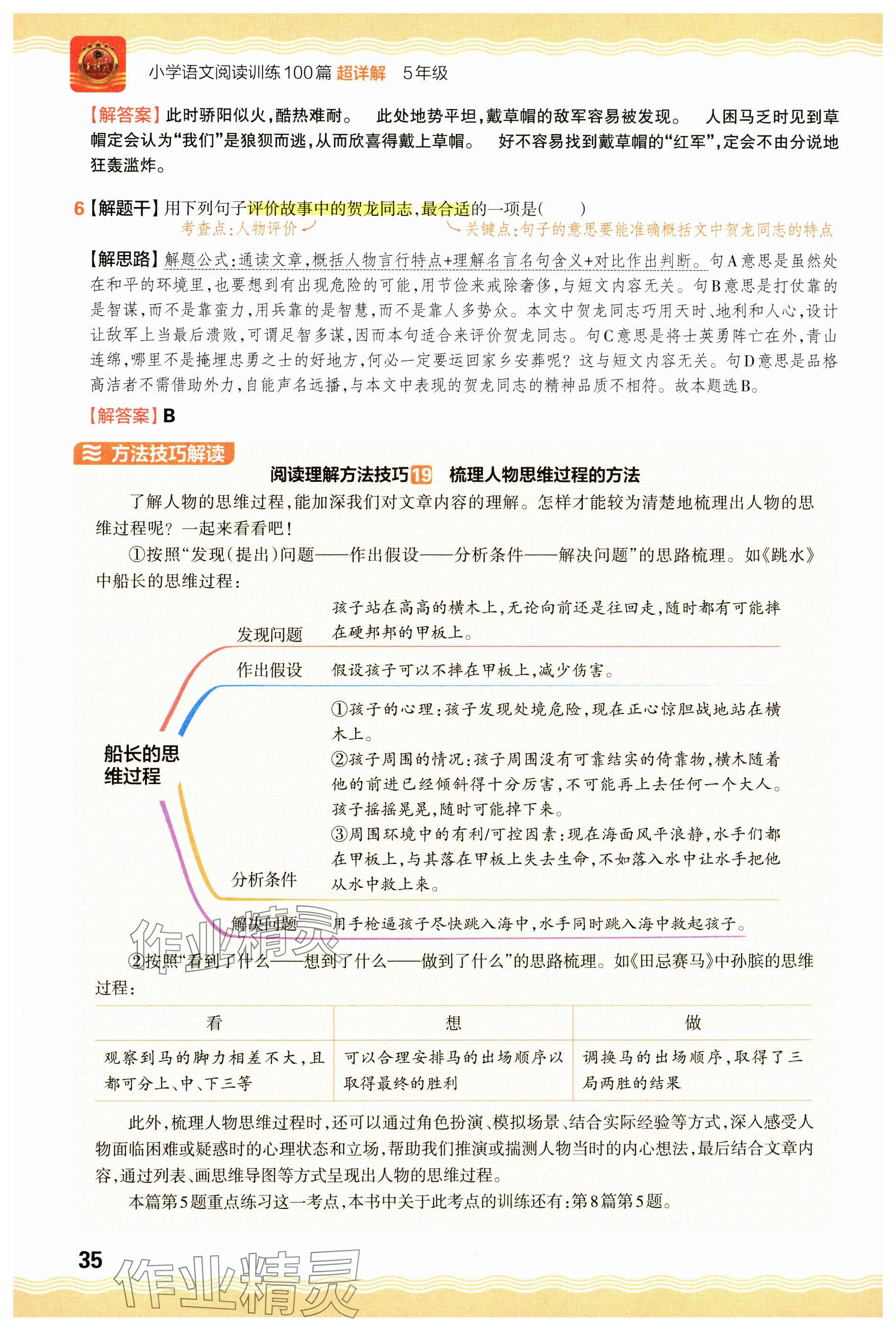 2024年王朝霞小學(xué)語(yǔ)文閱讀訓(xùn)練100篇五年級(jí) 參考答案第35頁(yè)