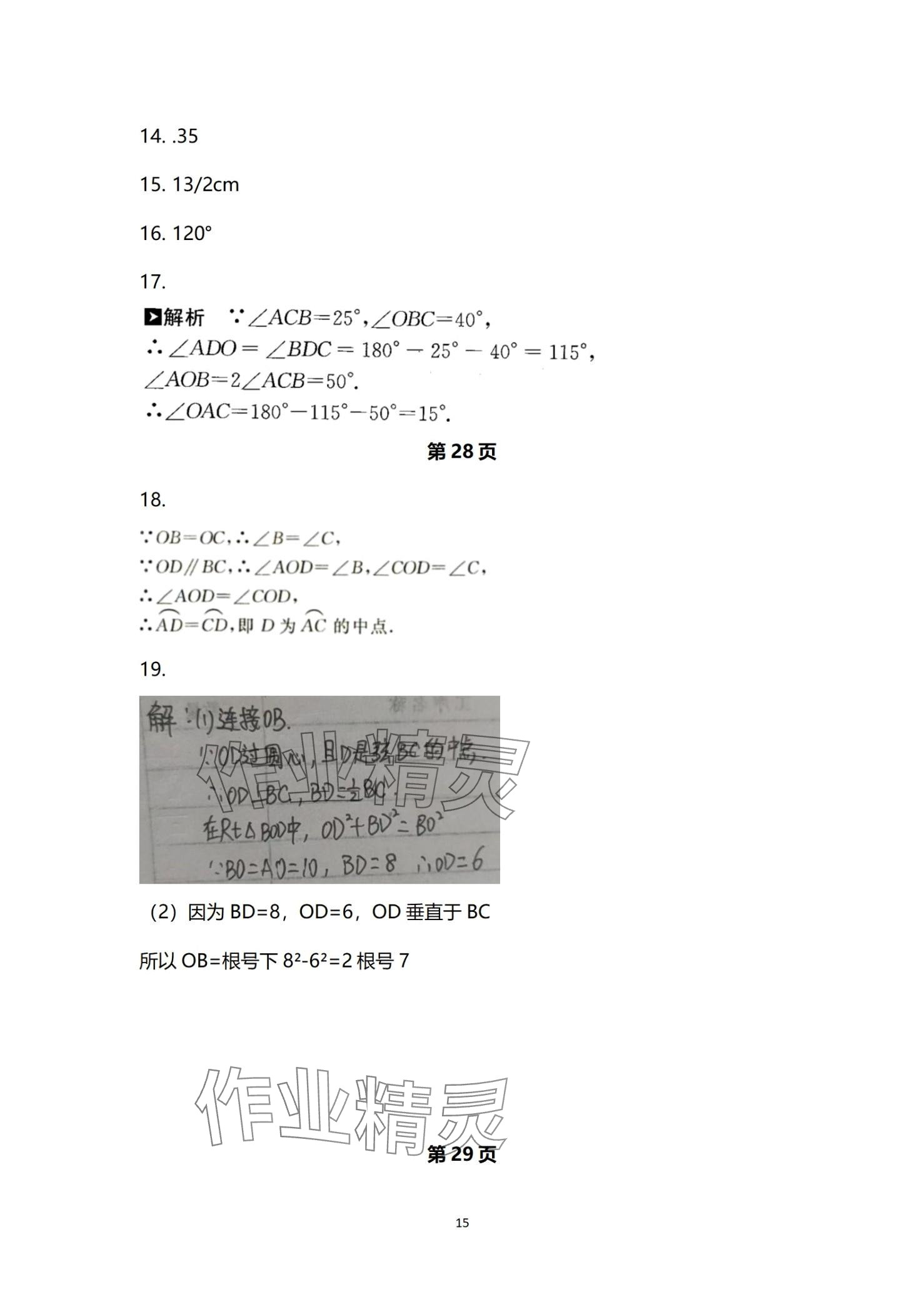 2024年本土卷九年級數學全一冊人教版 第15頁