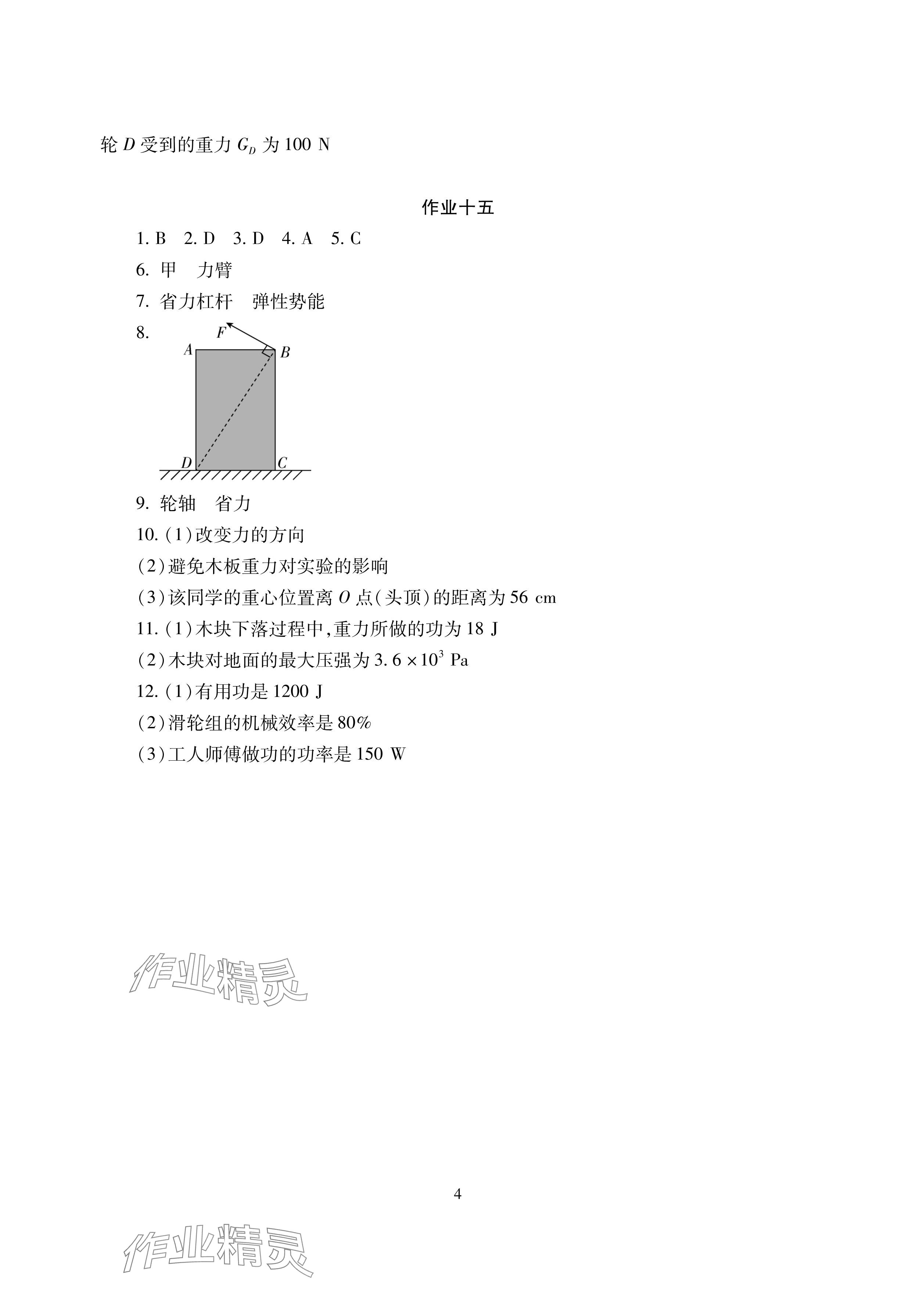 2024年暑假生活八年级副科湖南少年儿童出版社 参考答案第4页