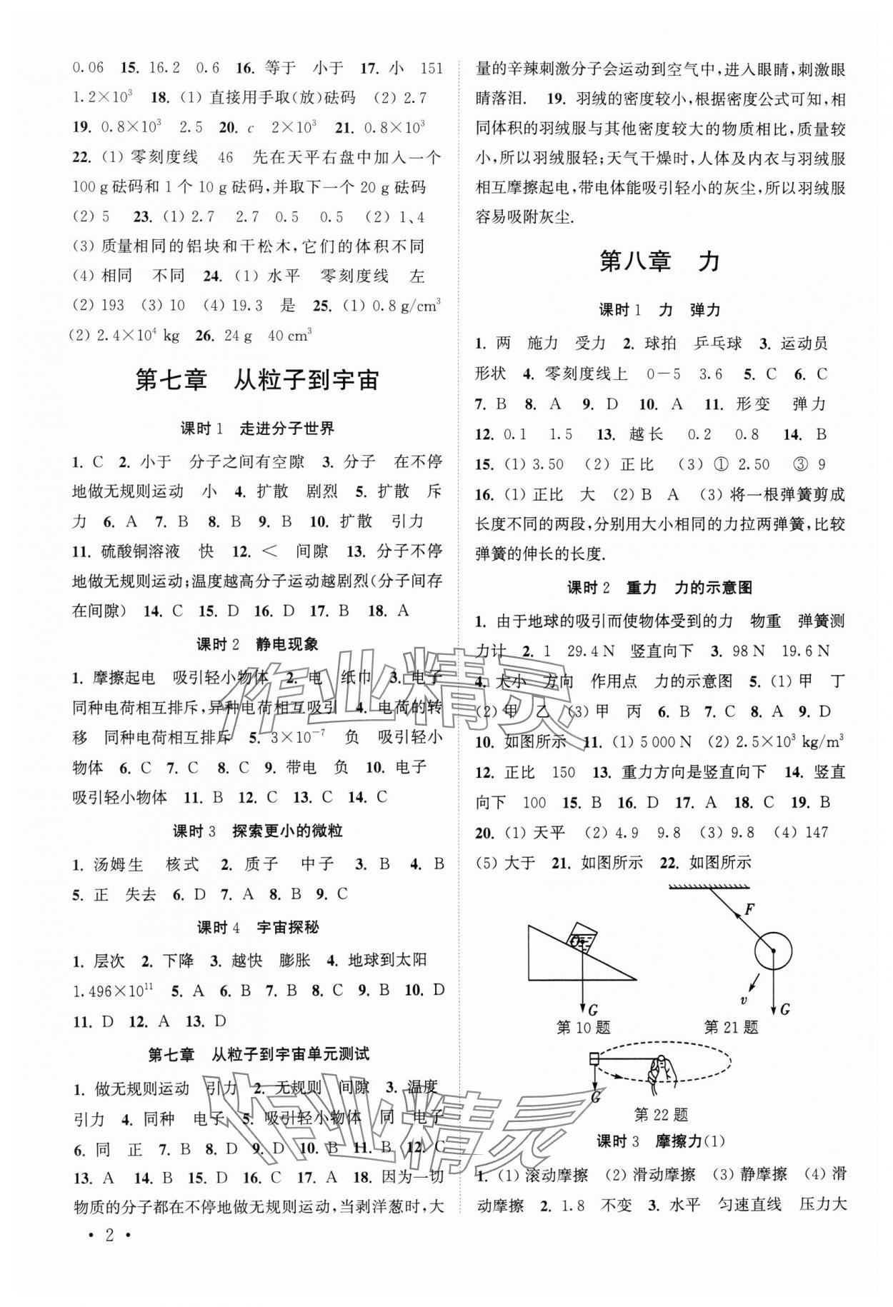 2024年高效精練八年級物理下冊蘇科版 第2頁