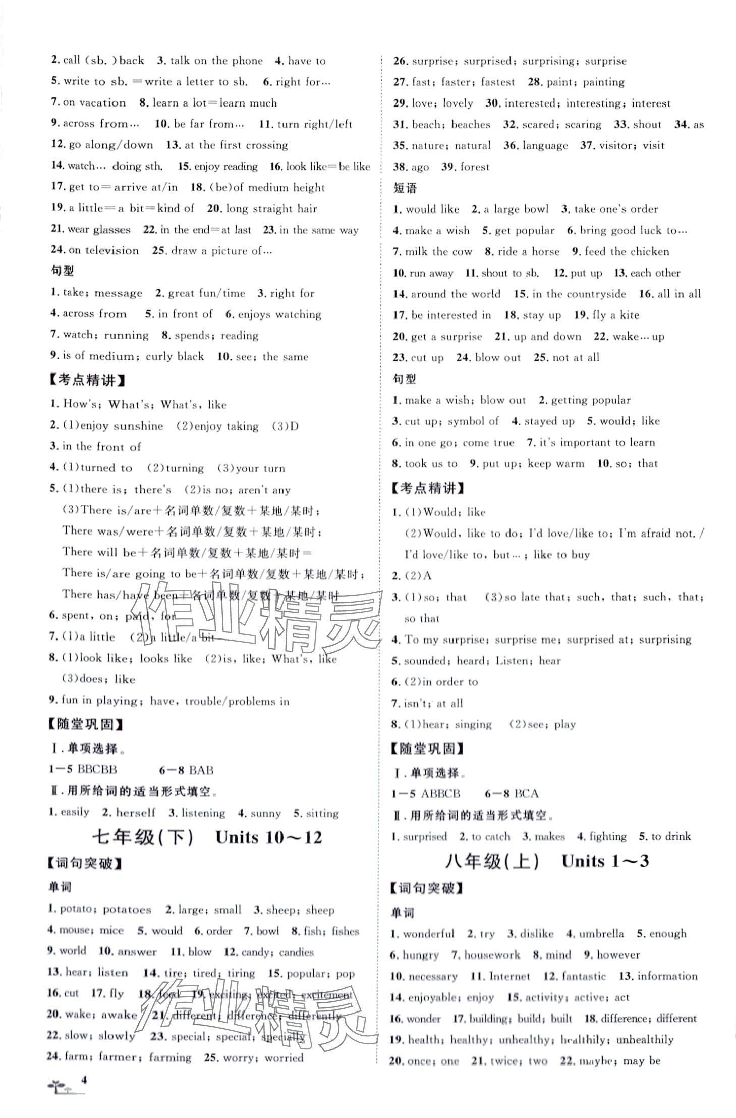 2024年直面新中考英语人教版重庆专版&nbsp;第4页
