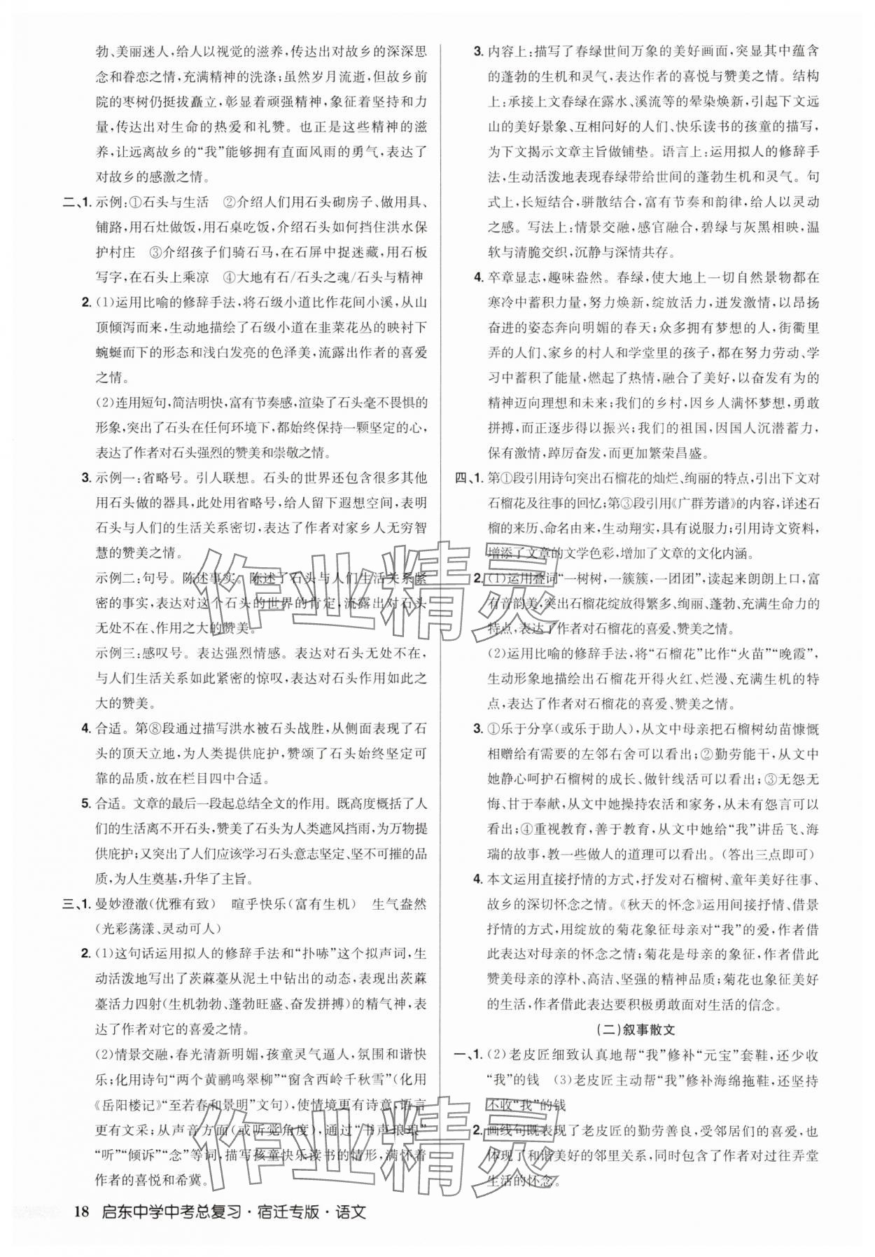 2025年啟東中學中考總復習語文宿遷專版 第18頁