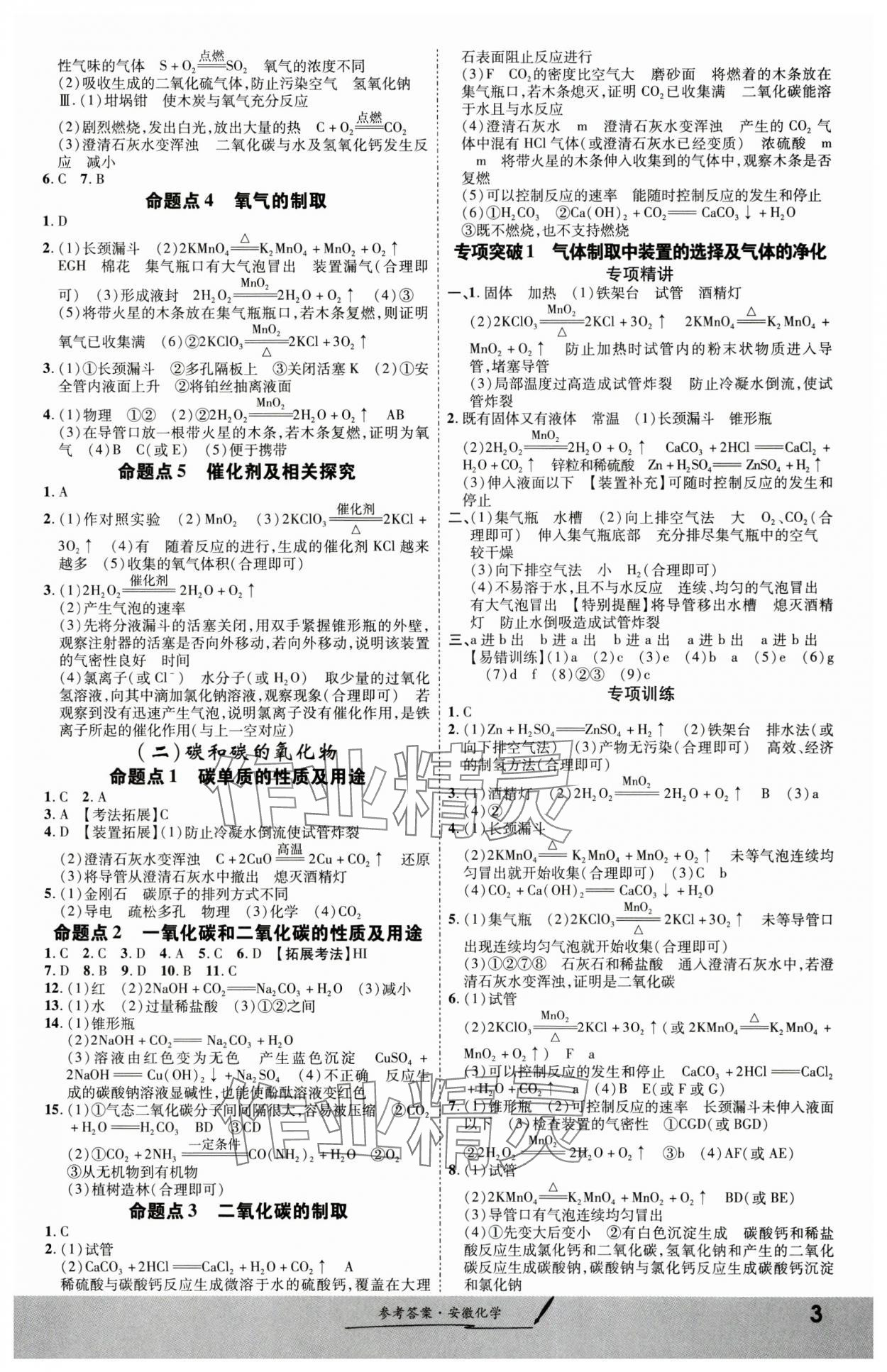 2024年一戰(zhàn)成名考前新方案化學(xué)安徽專版 第3頁