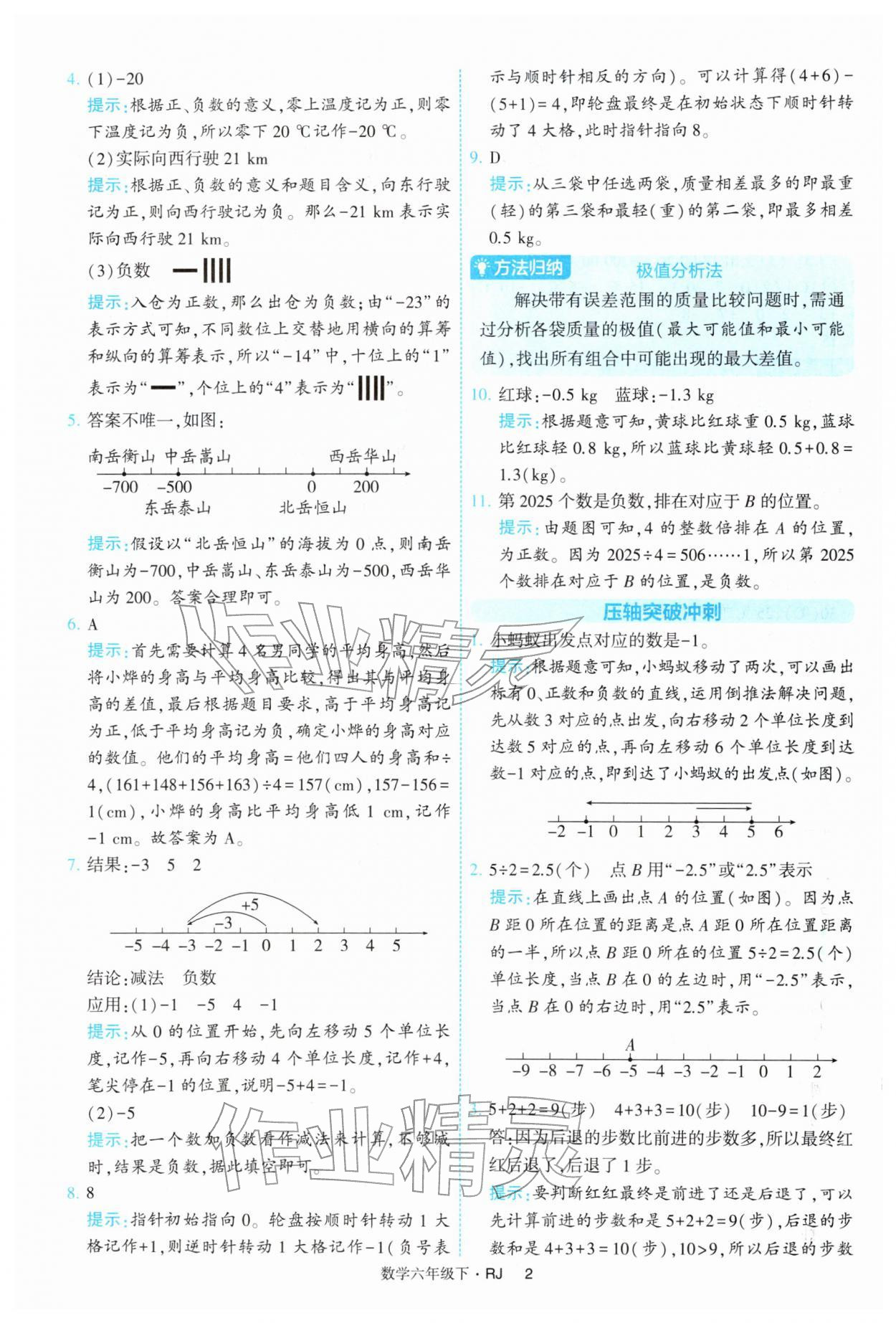 2026年经纶学典提高班六年级数学下册人教版&nbsp;第2页