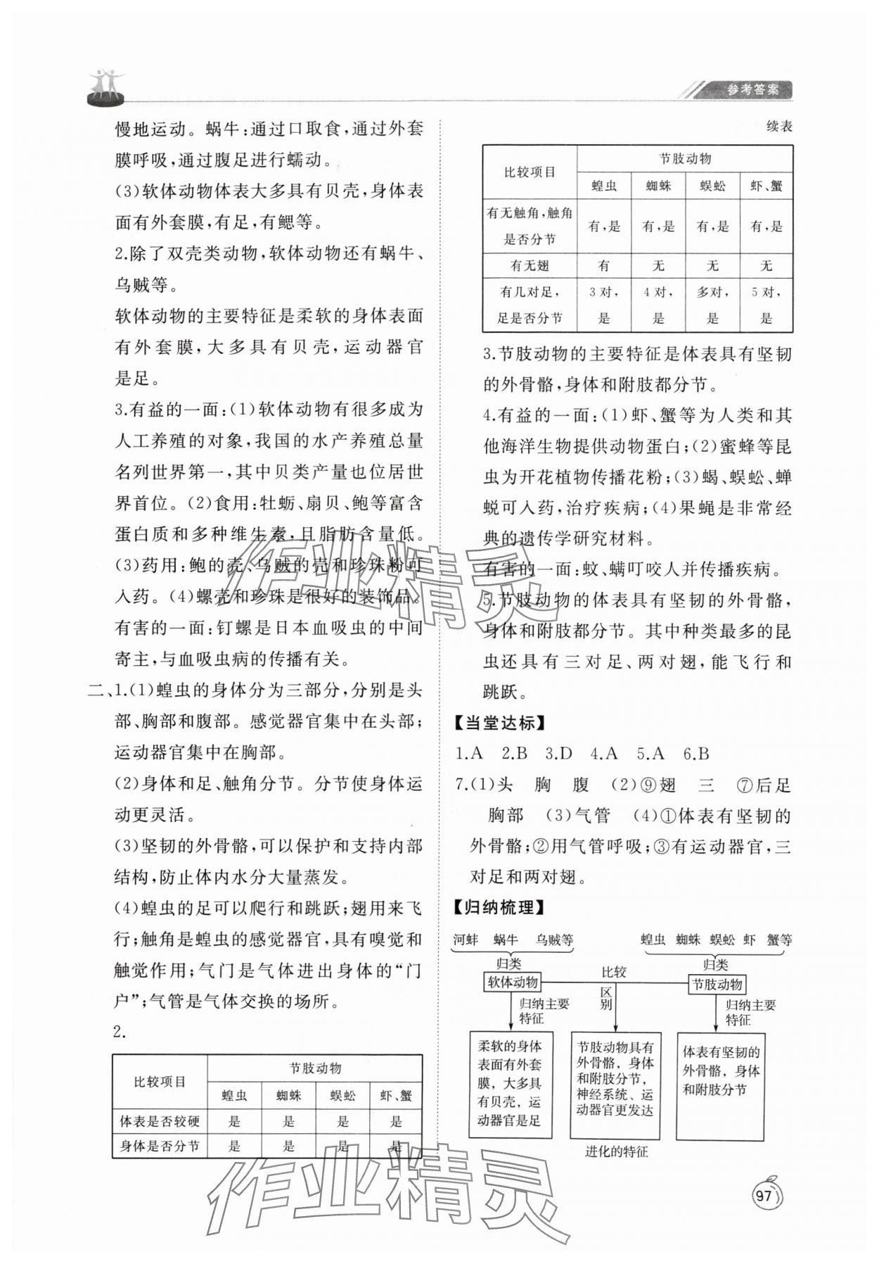 2024年同步練習冊山東友誼出版社八年級生物上冊魯科版54制 參考答案第4頁