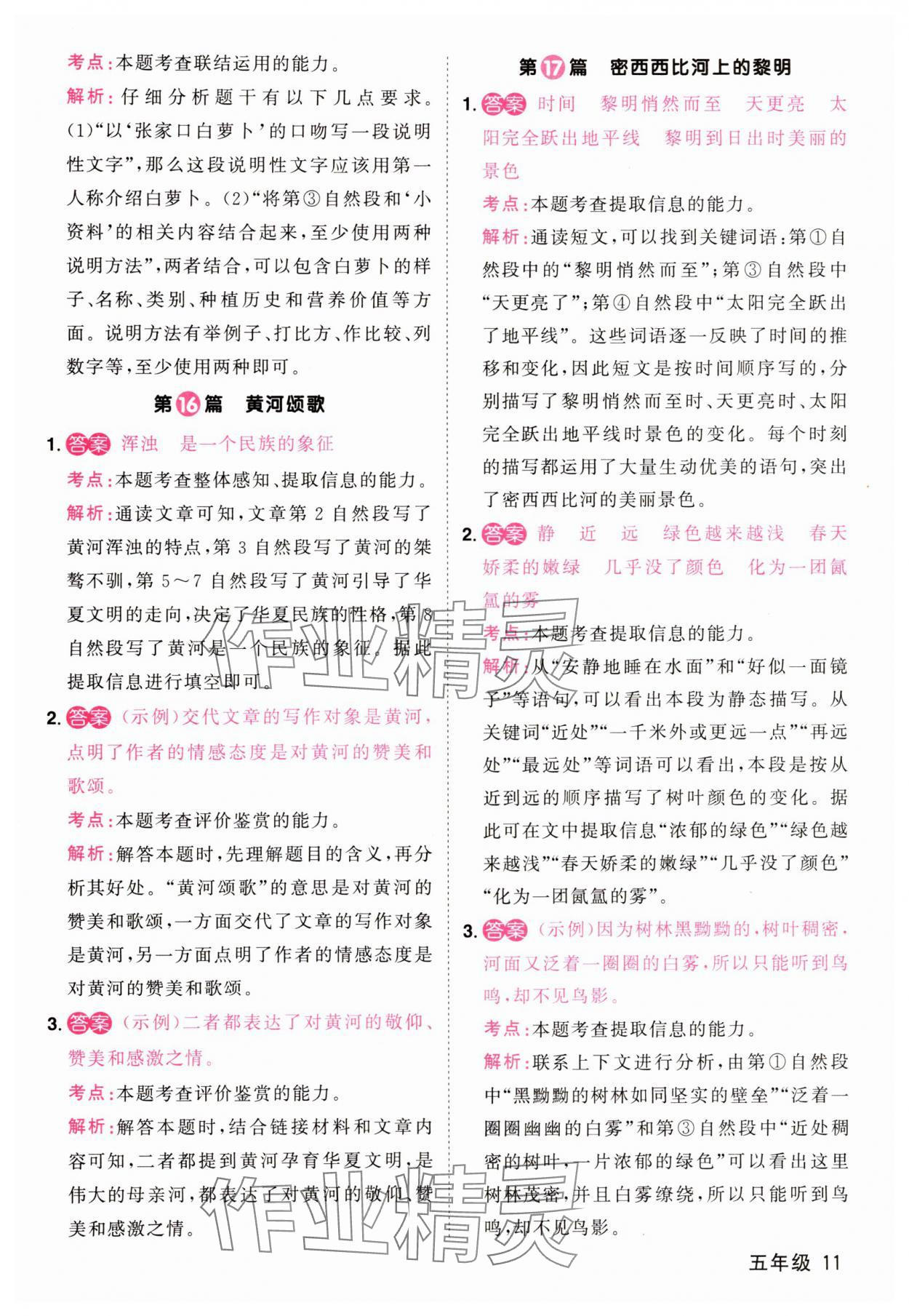 2025年百校名师阅读真题80篇五年级彩虹版 第11页