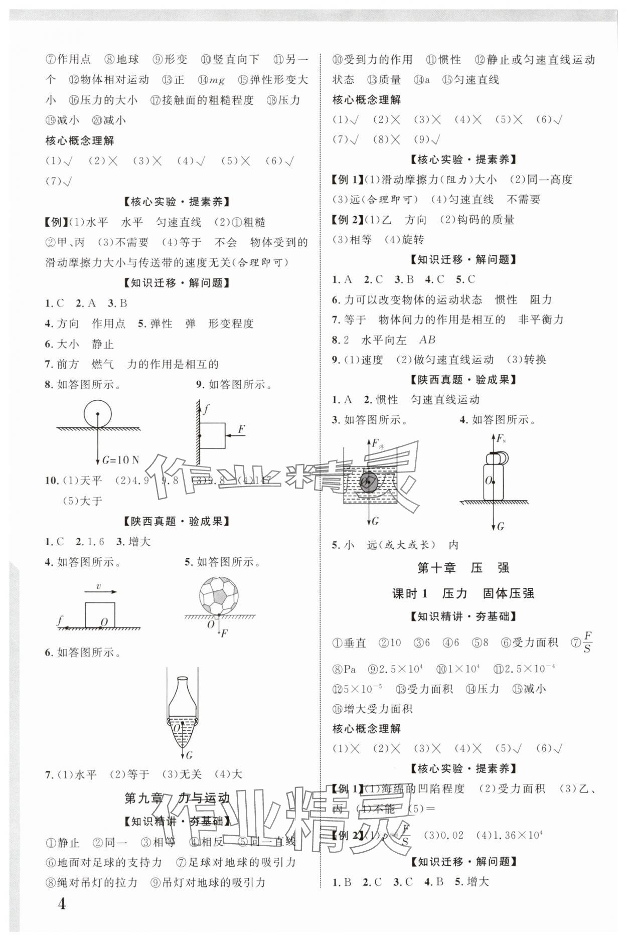 2025年中考新突破物理人教版陜西專版 參考答案第4頁