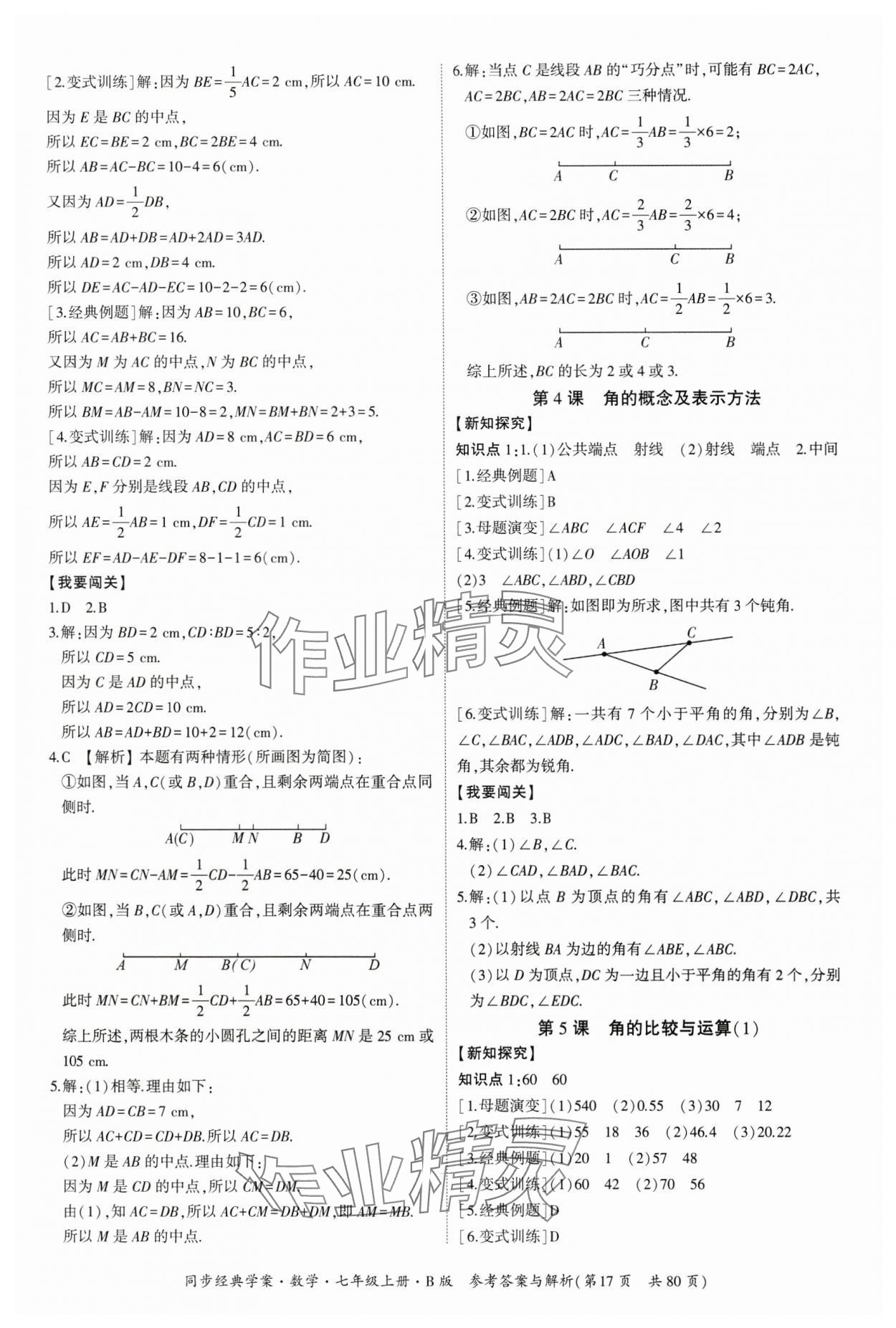 2024年同步經(jīng)典學(xué)案七年級數(shù)學(xué)上冊北師大版 第17頁