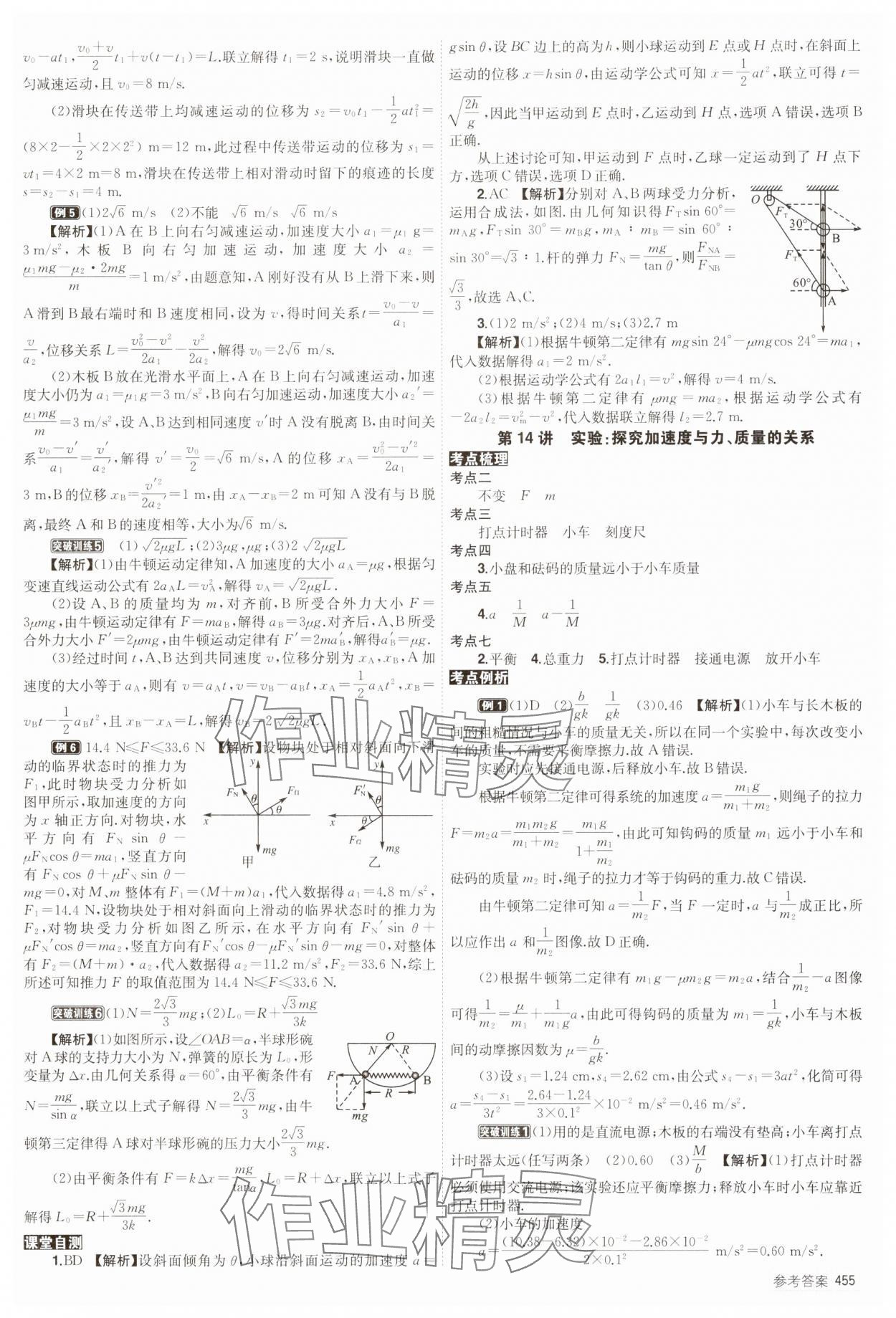 2025年青于藍(lán)高考總復(fù)習(xí)物理 參考答案第13頁