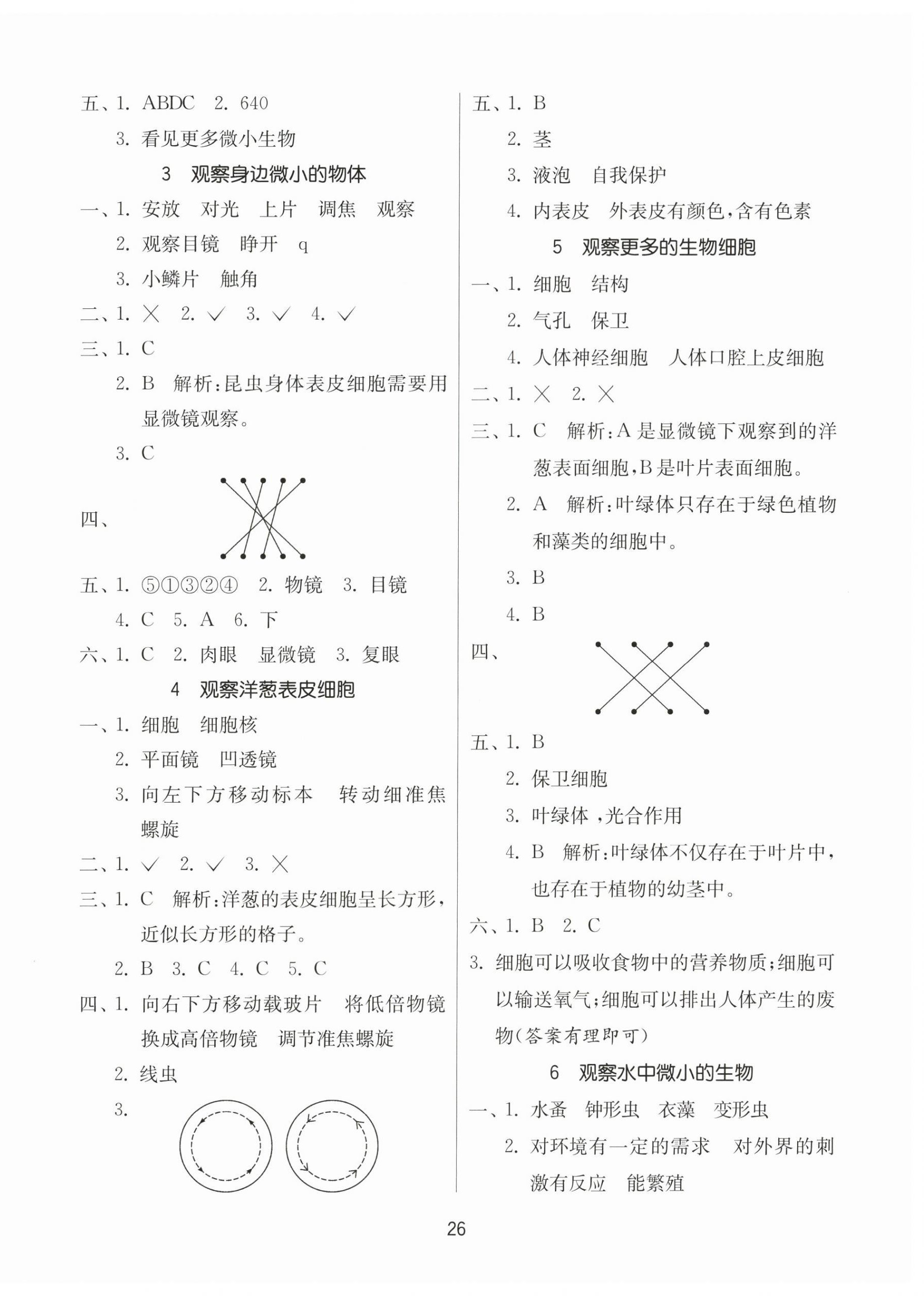 2025年课时训练江苏人民出版社六年级科学上册教科版 第2页