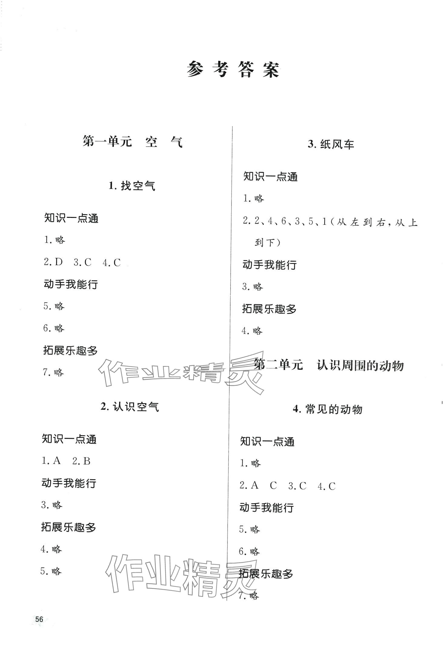 2024年同步練習(xí)冊山東人民出版社一年級科學(xué)下冊青島版 第1頁