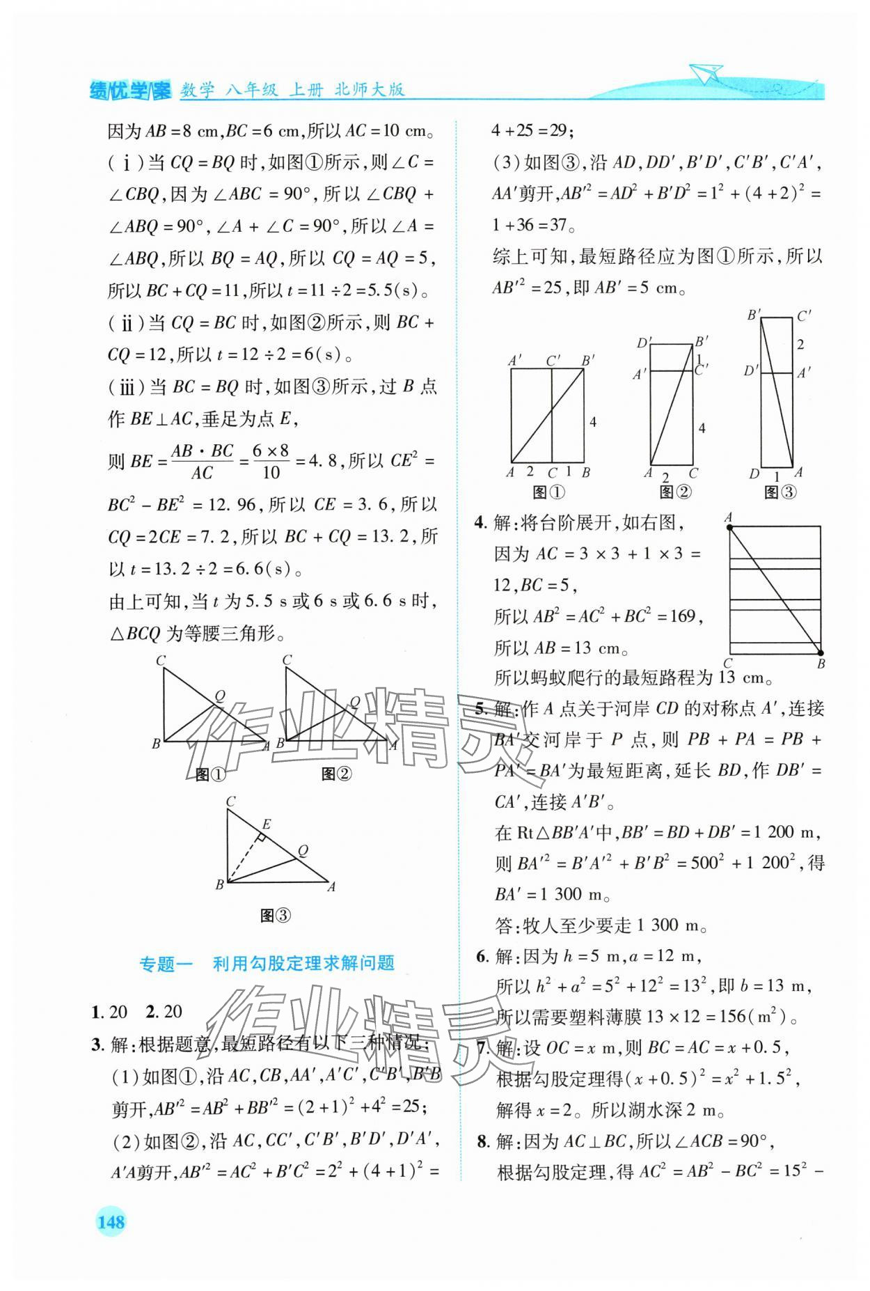 2024年绩优学案八年级数学上册北师大版 第4页