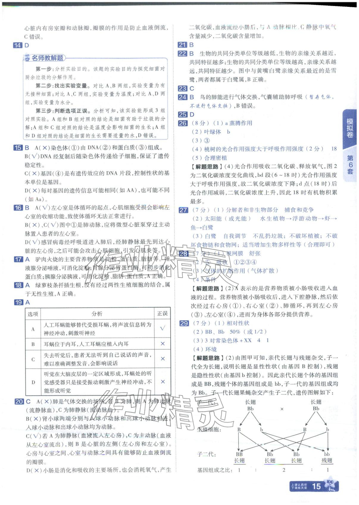 2026年金考卷中考45套汇编生物河北专版 第14页