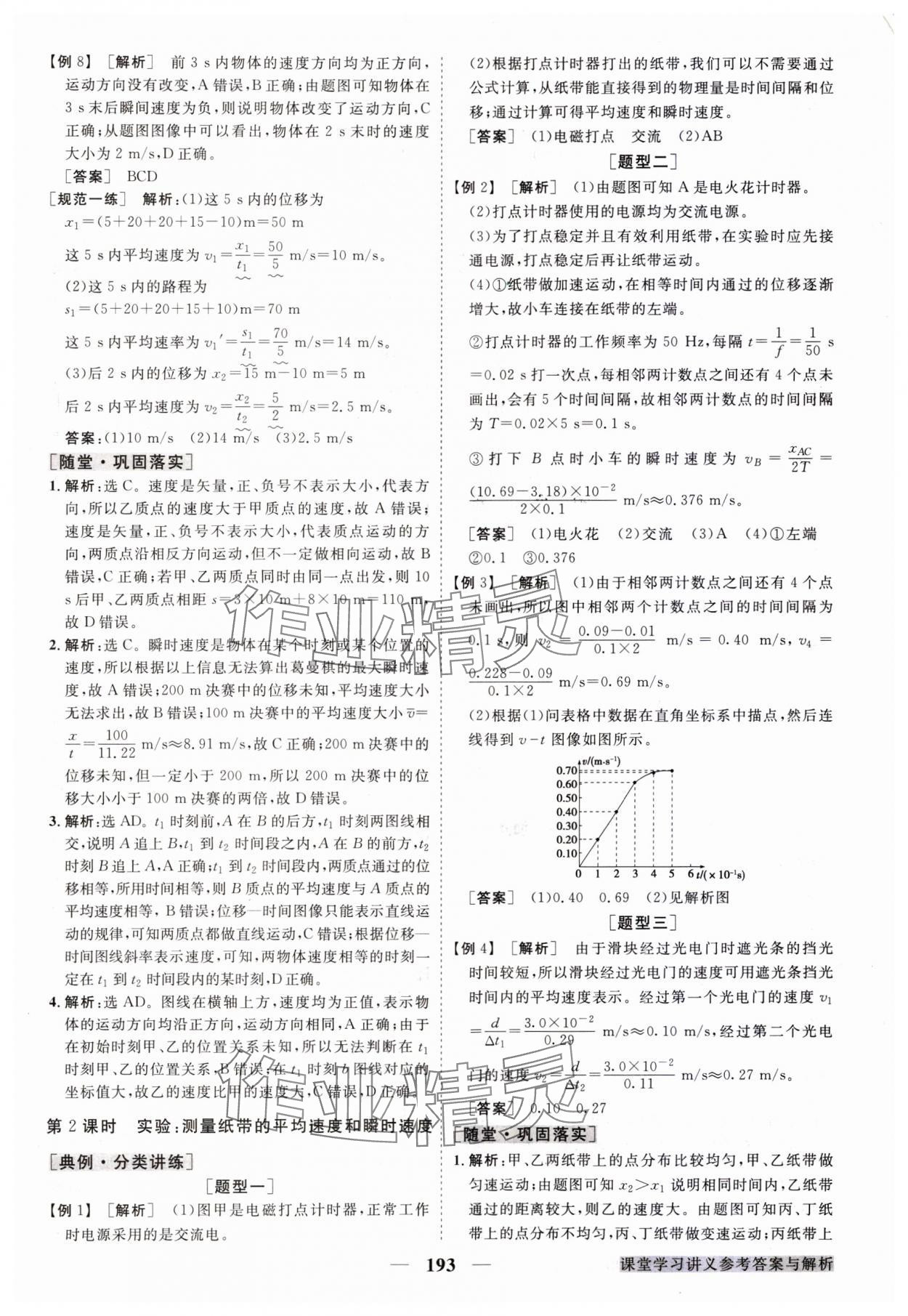 2023年高中同步創(chuàng)新課堂優(yōu)化方案高中物理必修第一冊(cè)人教版 參考答案第4頁(yè)