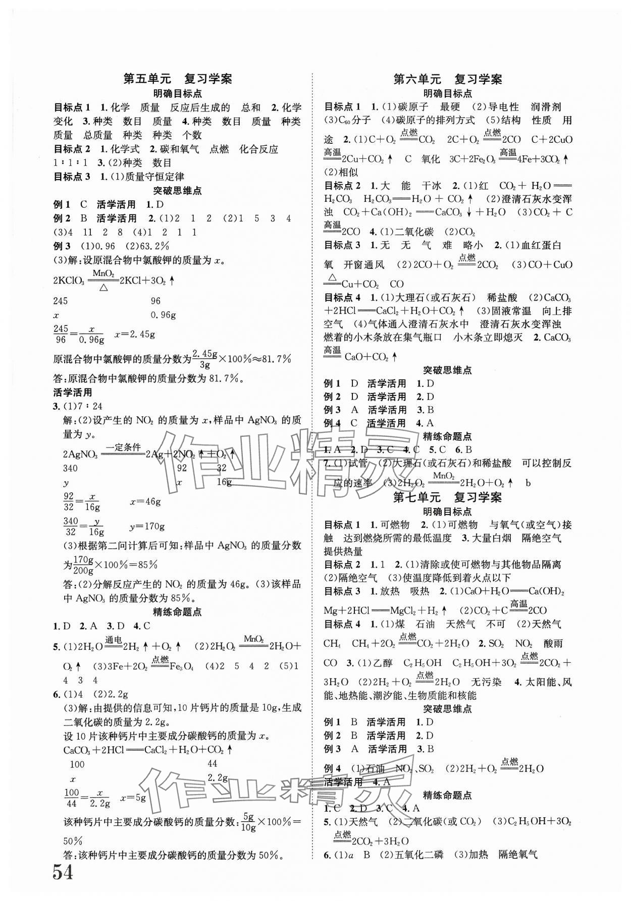 2023年标准卷长江出版社九年级化学全一册人教版重庆专版 第2页