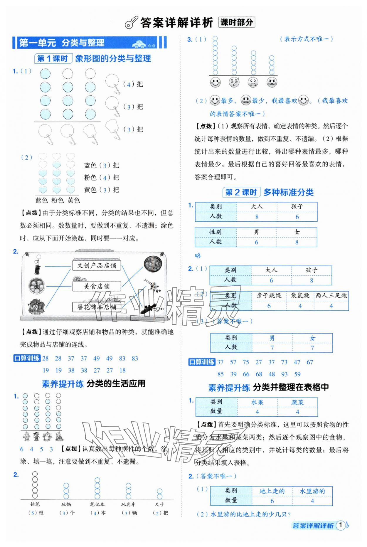 2025年综合应用创新题典中点二年级数学上册人教版福建专版 参考答案第1页