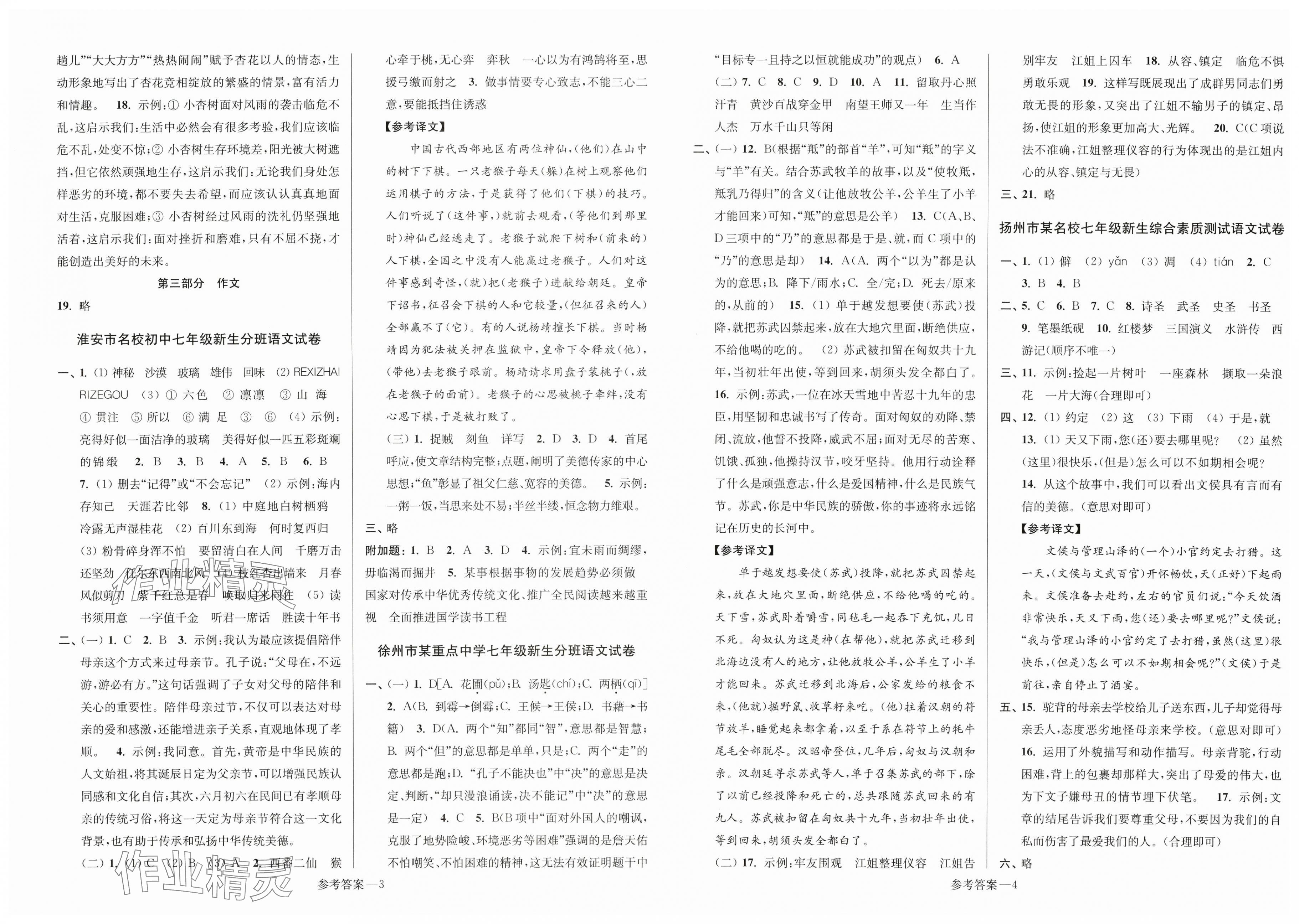 2025年初一入学分班测试卷语文 第2页