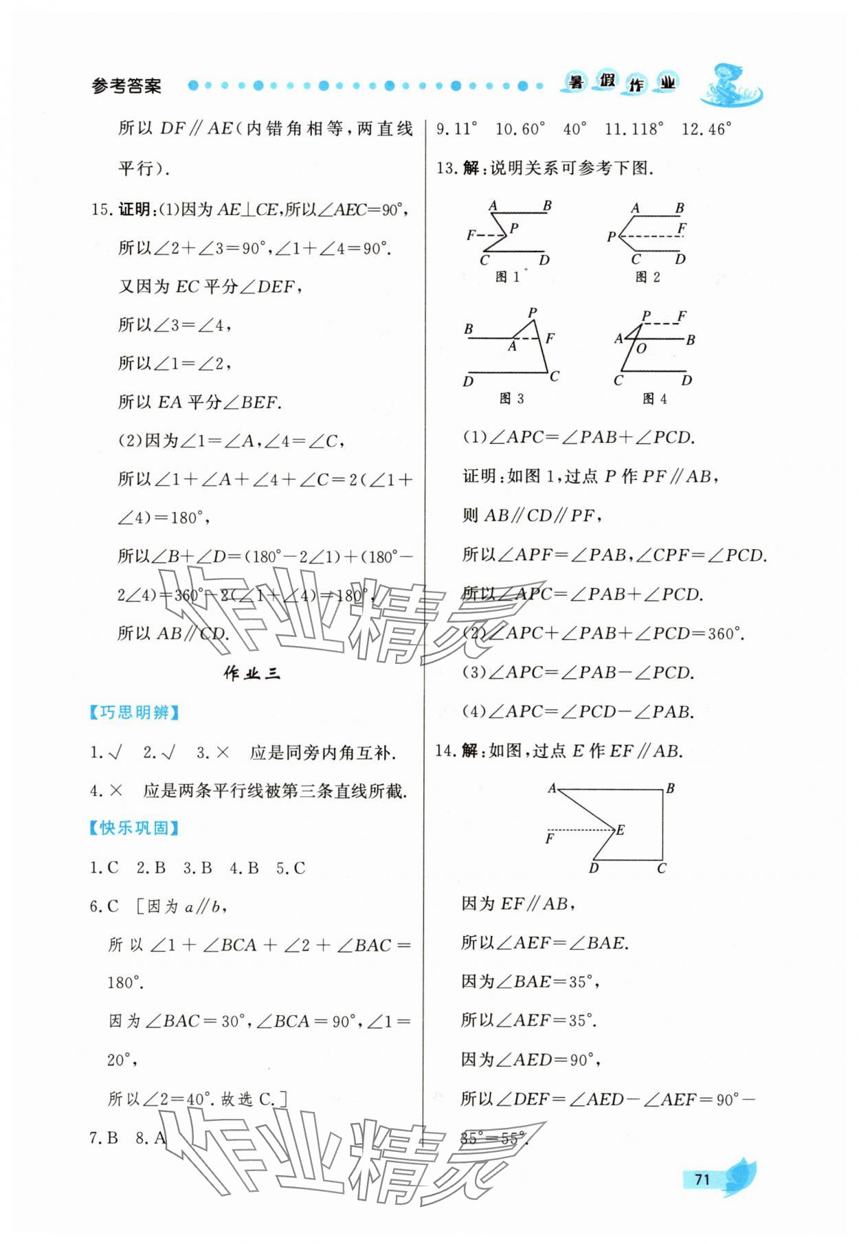 2025年新学案暑假作业七年级数学 第3页